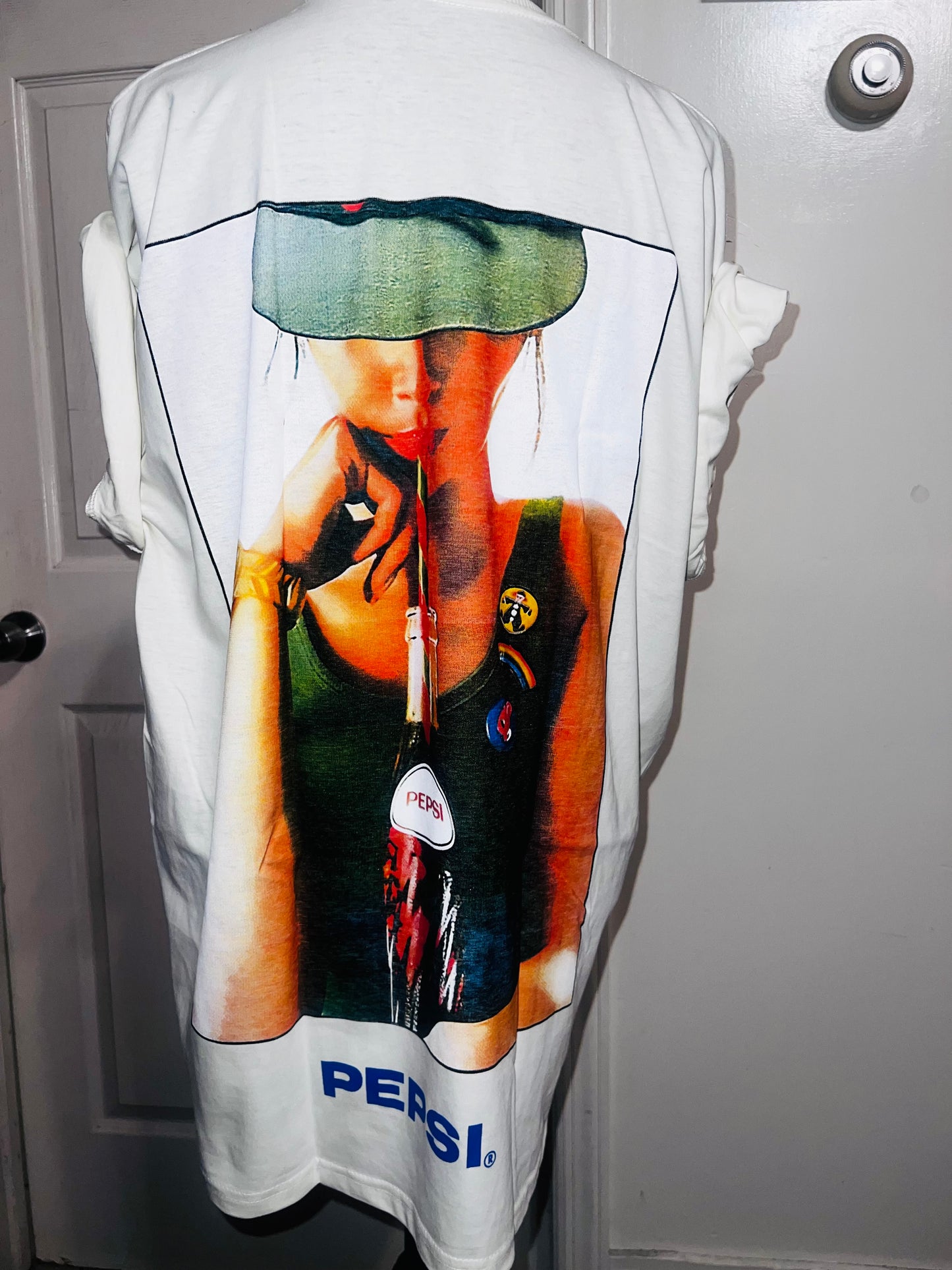 Pepsi Double Sided Oversized Distressed Tee