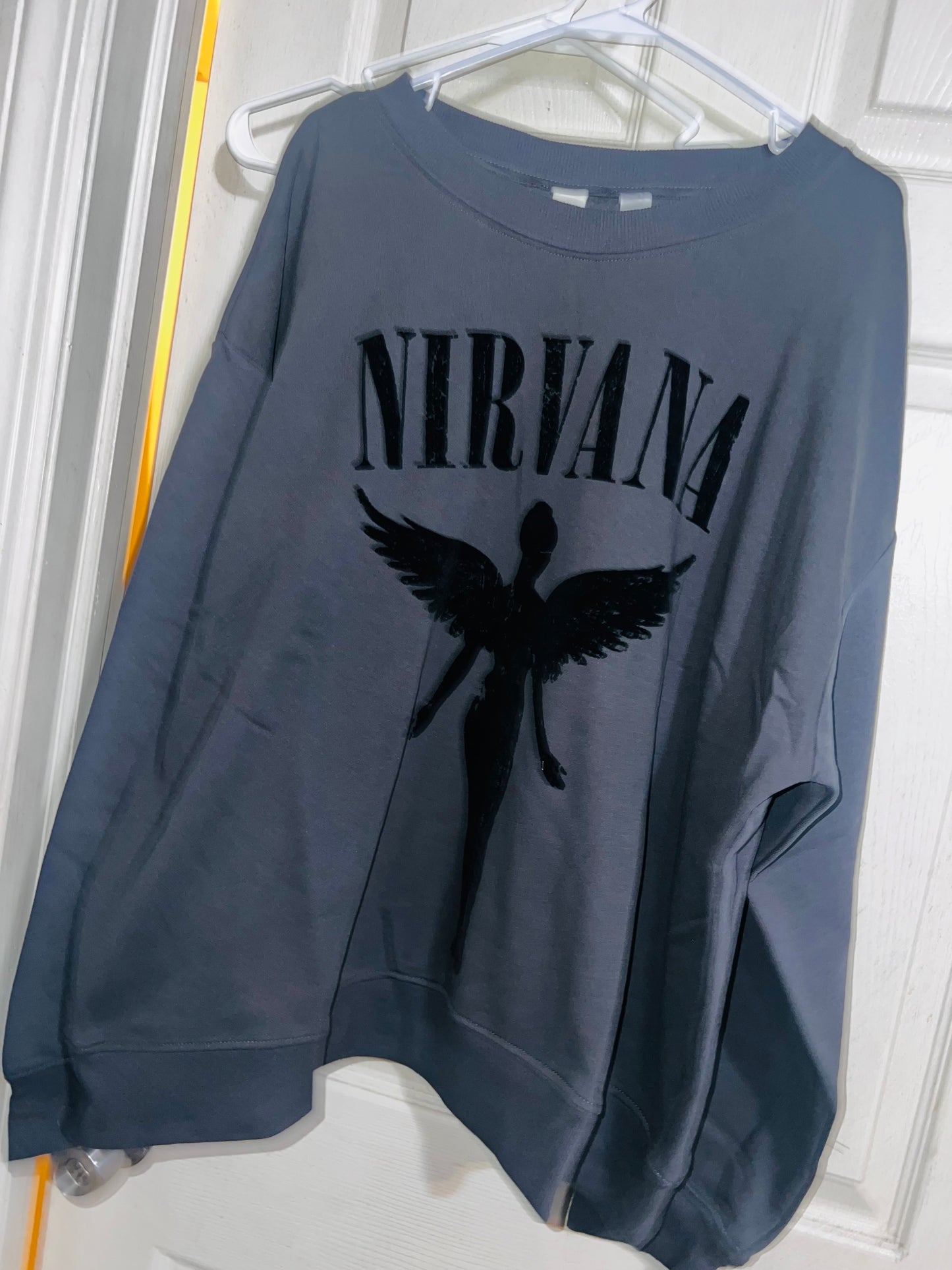 Nirvana Oversized Distressed Sweatshirt