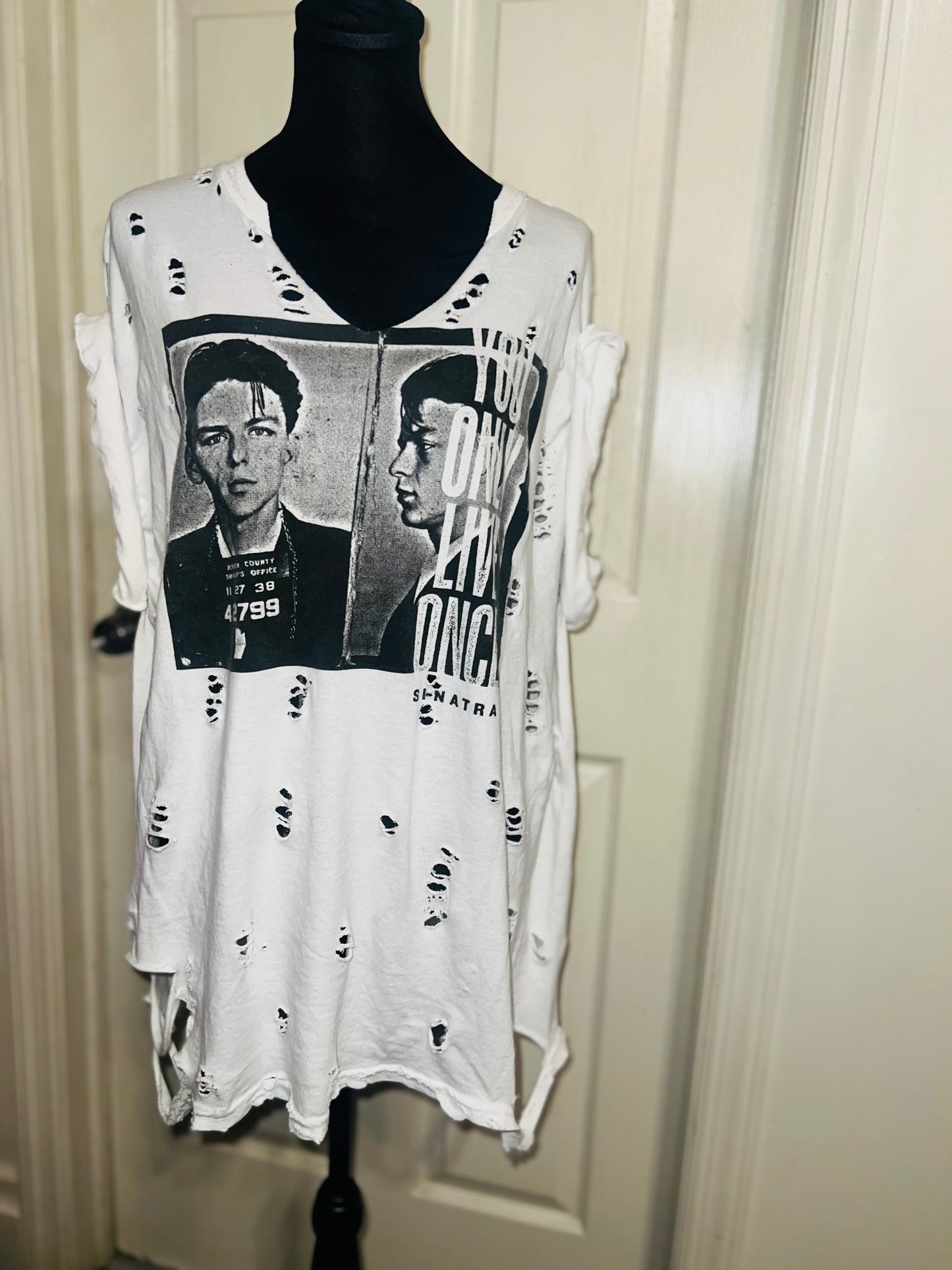 Frank Sinatra Oversized Distressed Tee