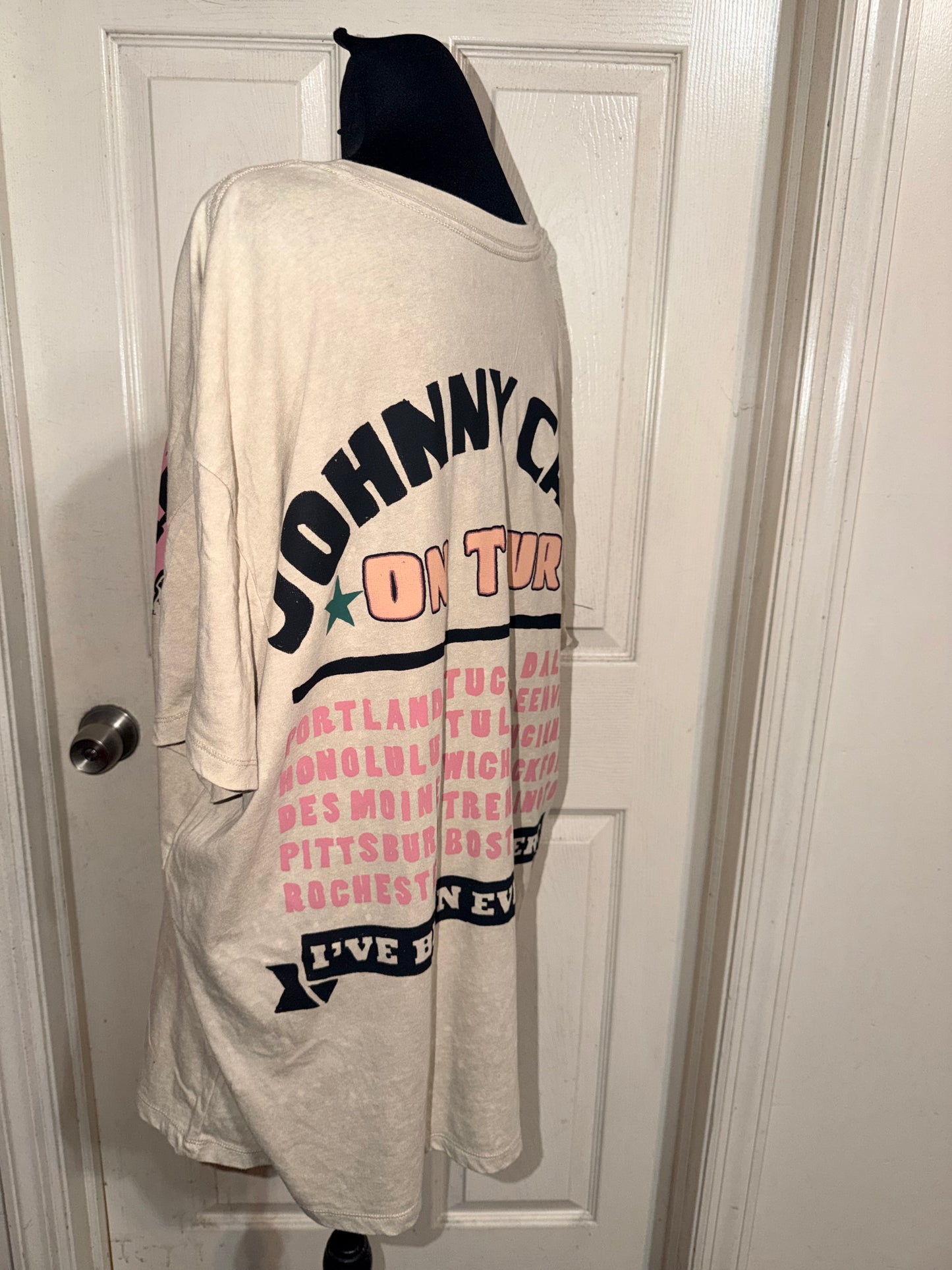 Johnny Cash Double Sided Oversized Distressed Tee