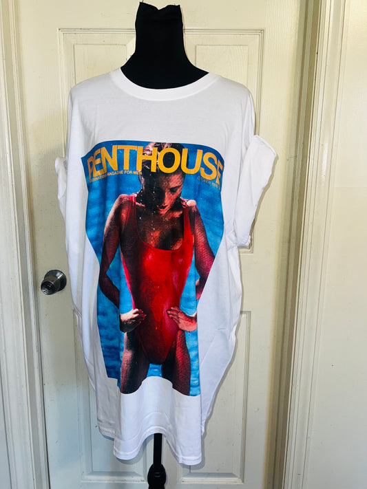 Penthouse Oversized Distressed Tee