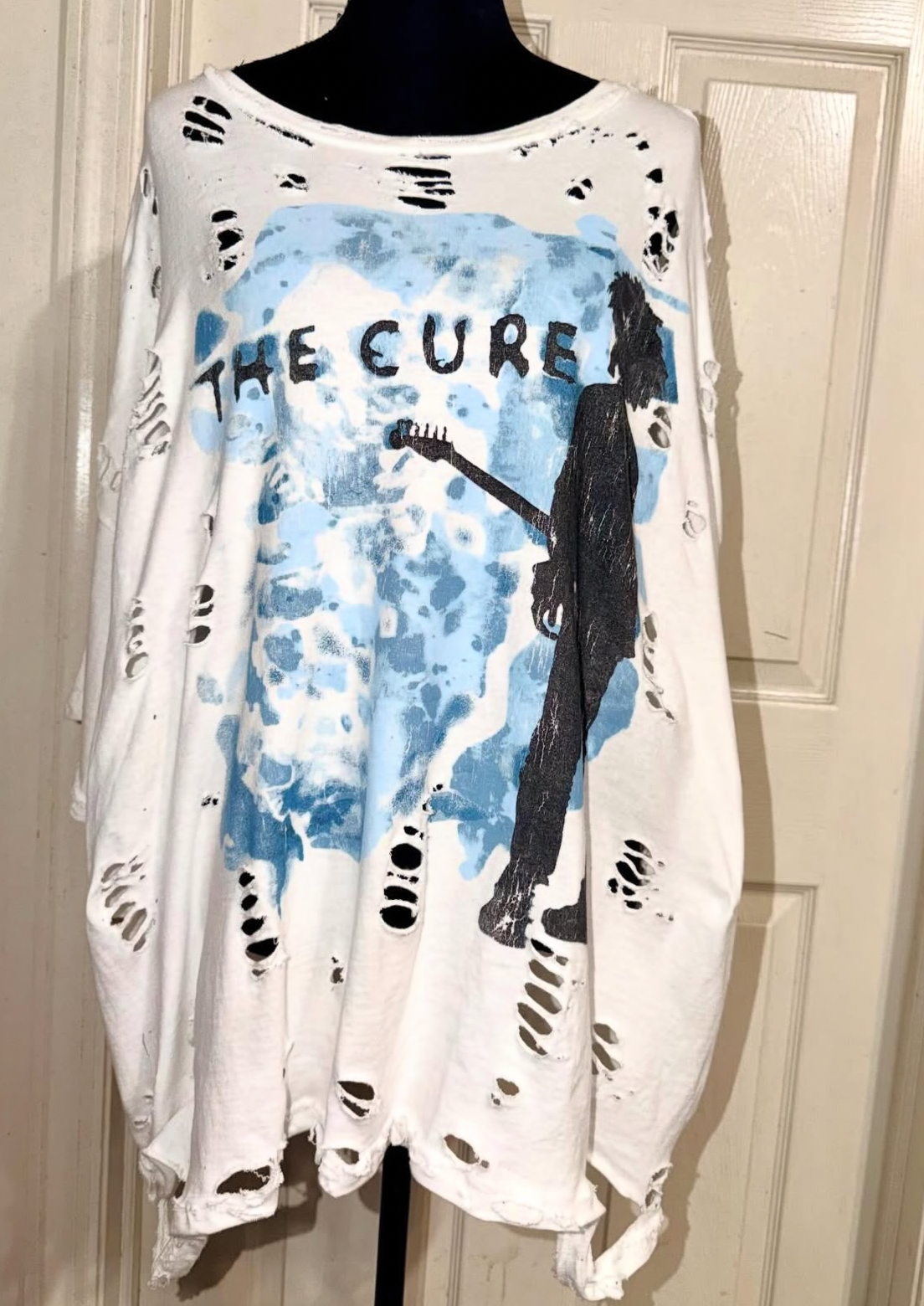The Cure Double Sided Oversized Distressed Tee