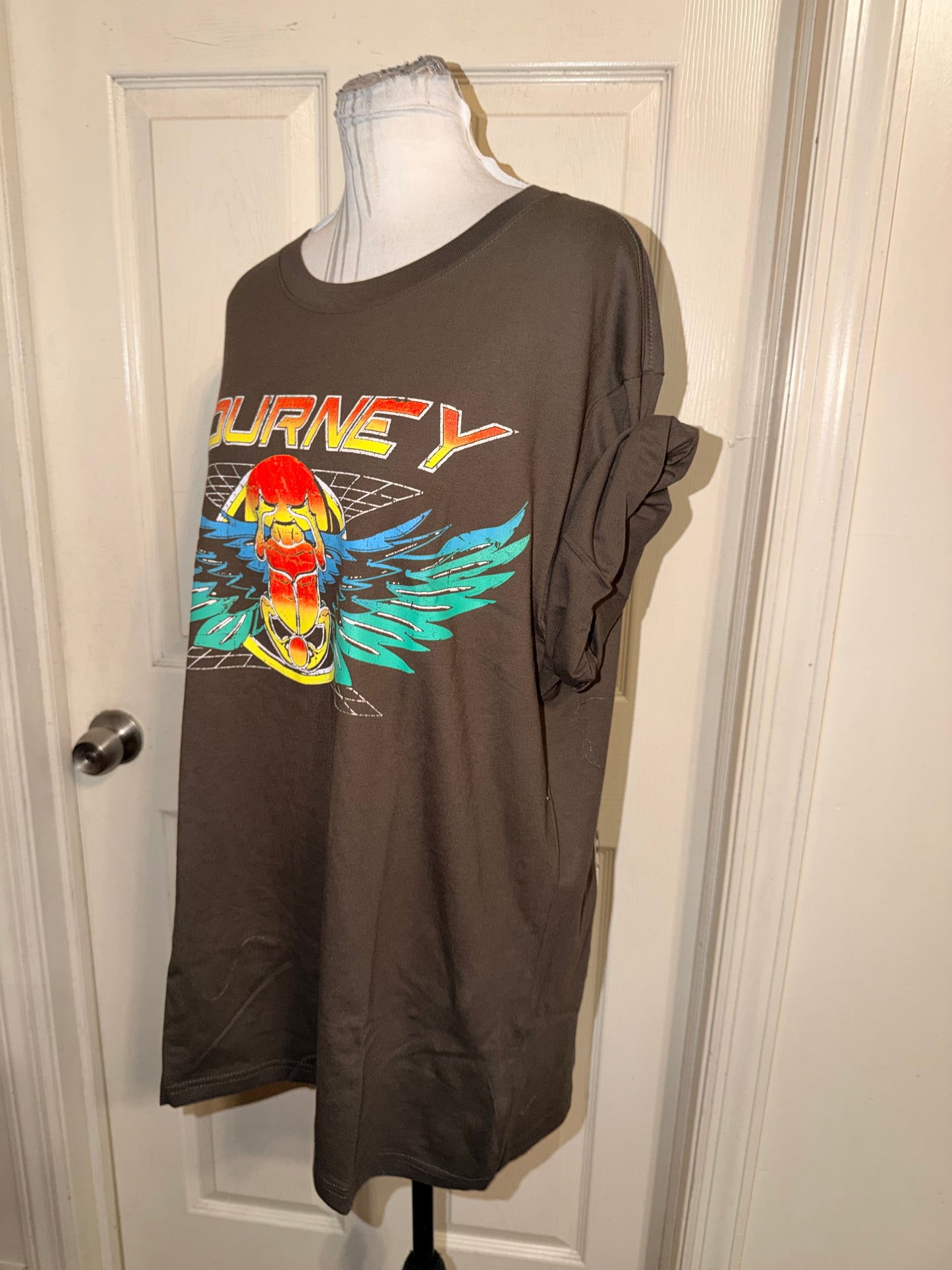 Journey Double Sided Oversized Distressed Tee