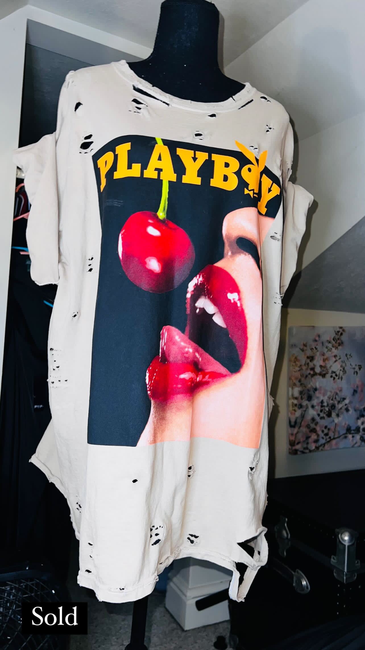 Playboy Vintage Cover Oversized Distressed Tee