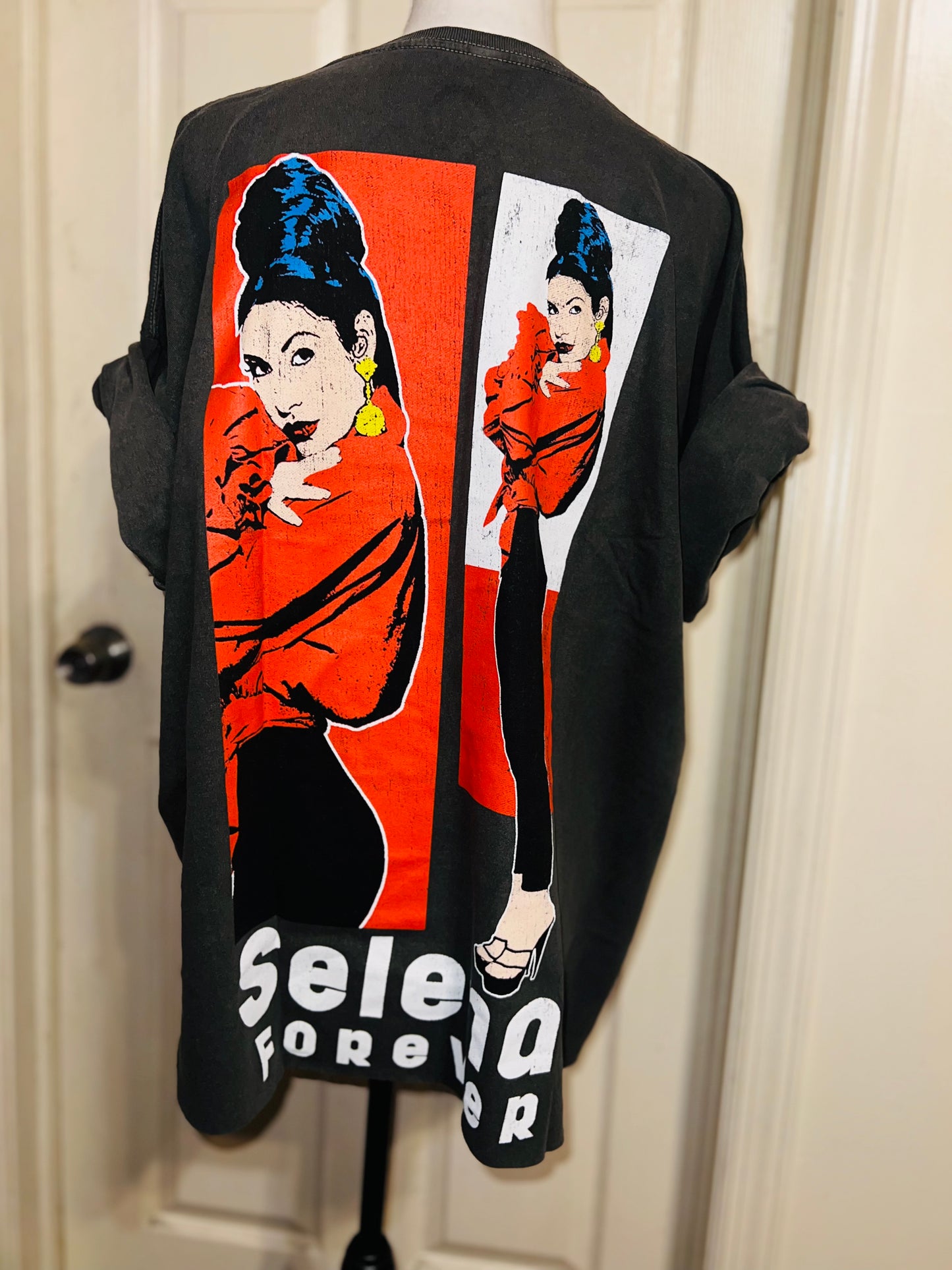 Selena Double Sided Oversized Distressed Tee