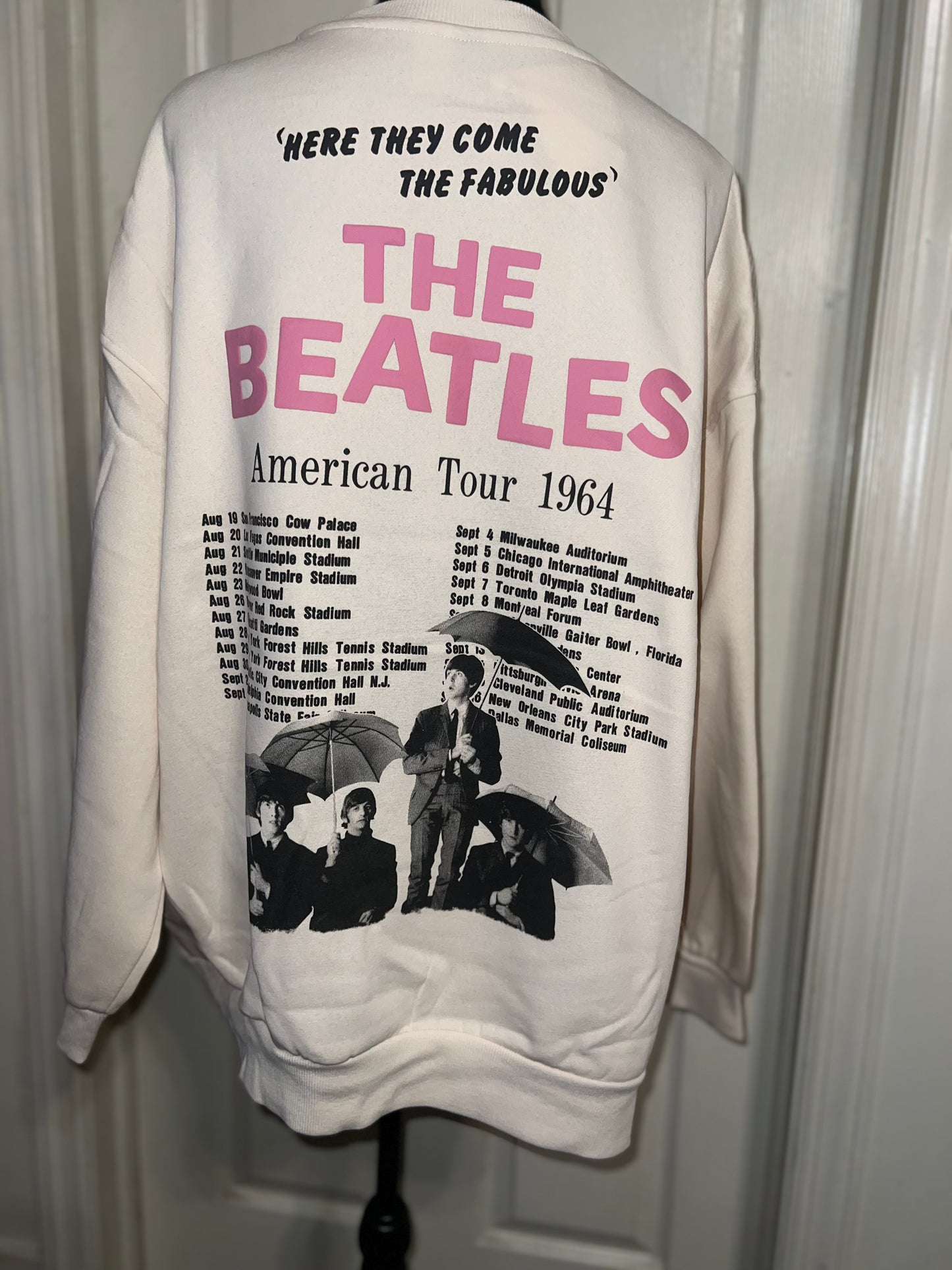 The Beatles Double Sided Oversized Distressed Tee