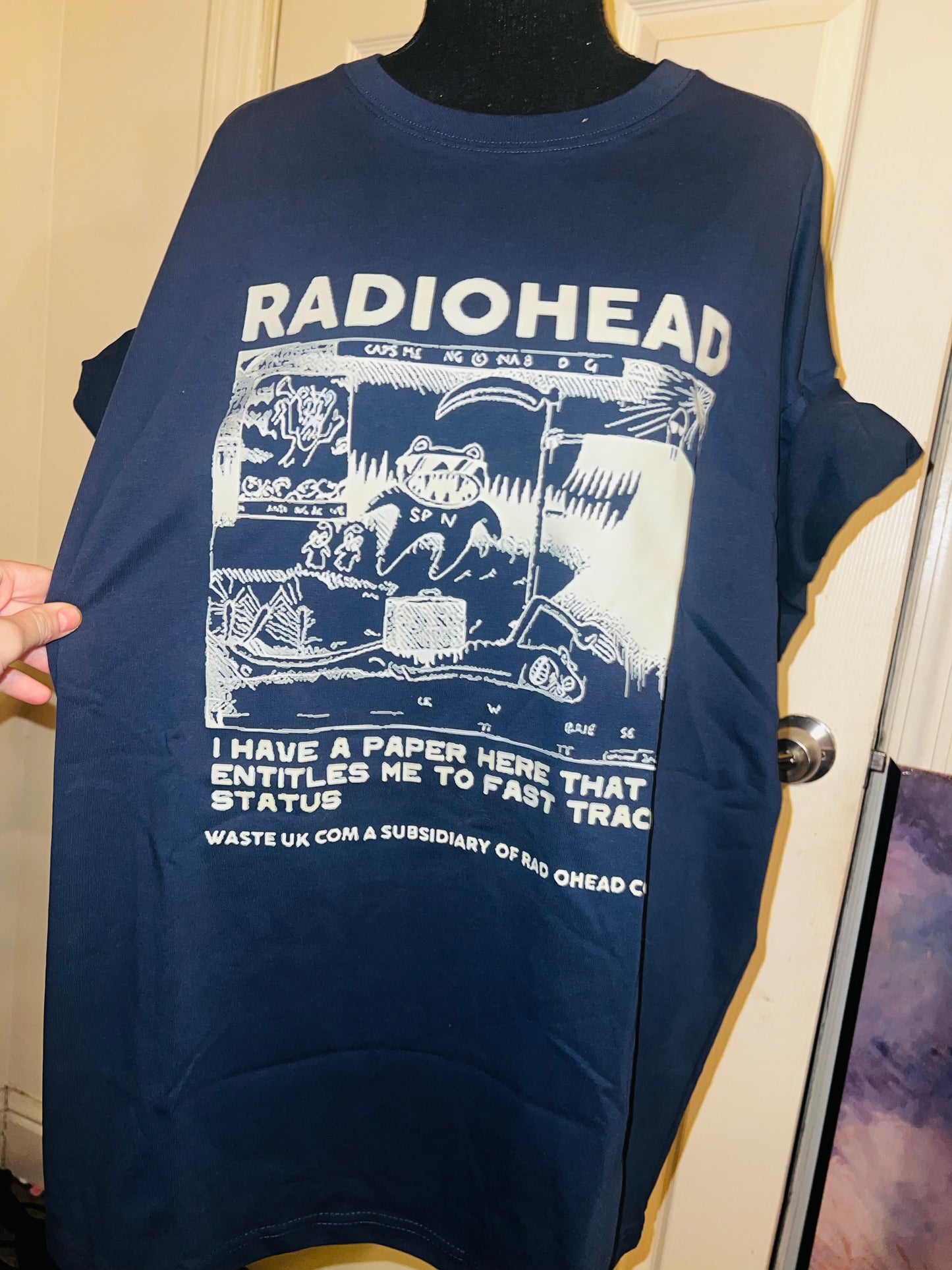 Radiohead Oversized Distressed Tee