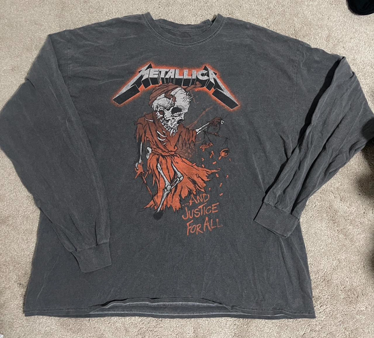 Metallica Oversized Distressed Long Sleeve Tee