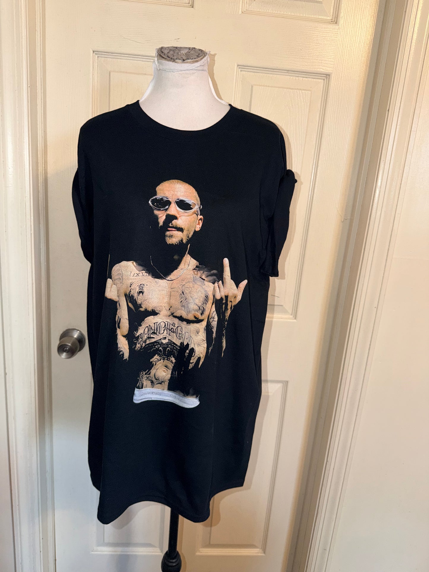 Justin Bieber Oversized Distressed Tee