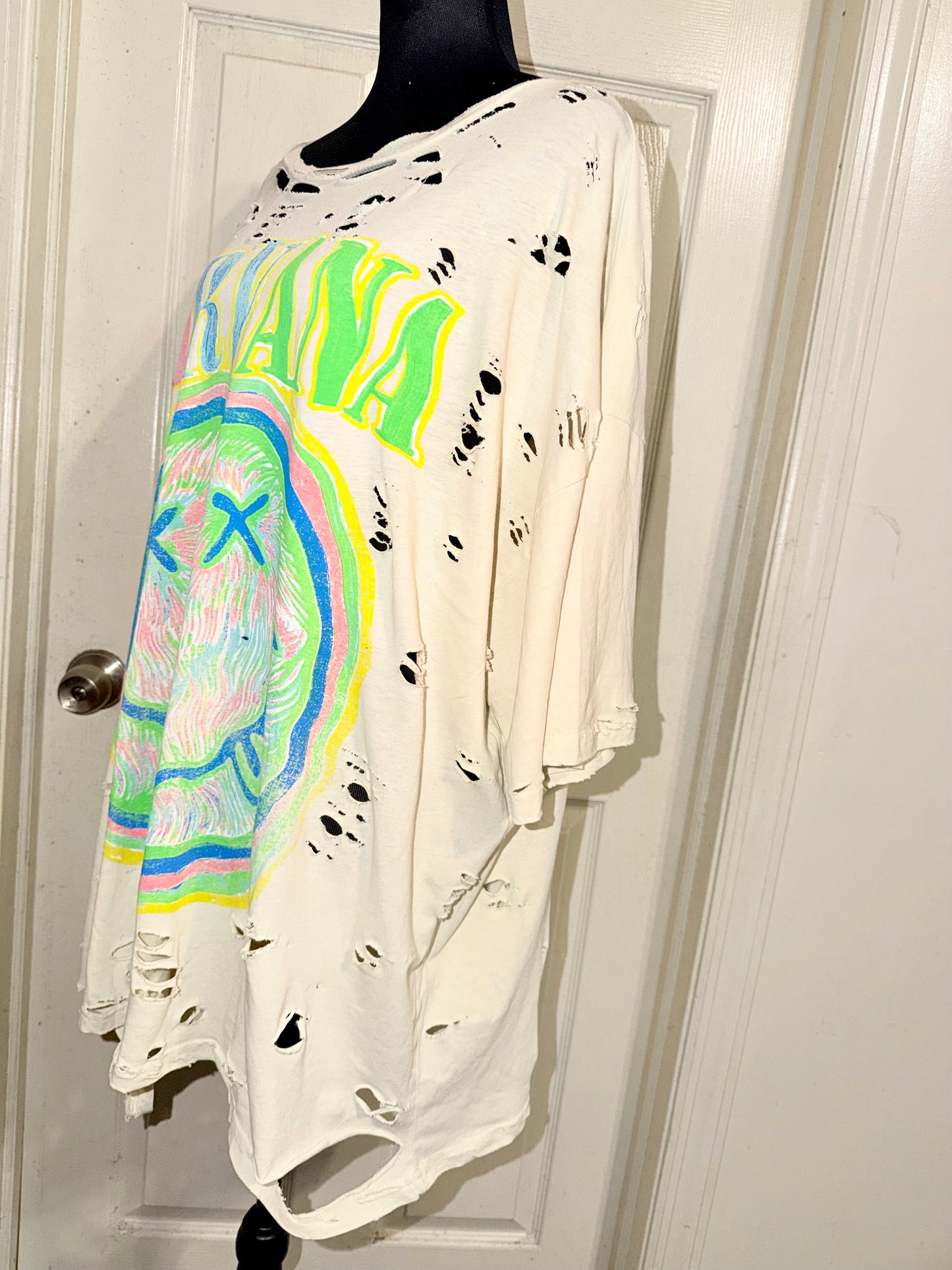 Nirvana Oversized Distressed Tee