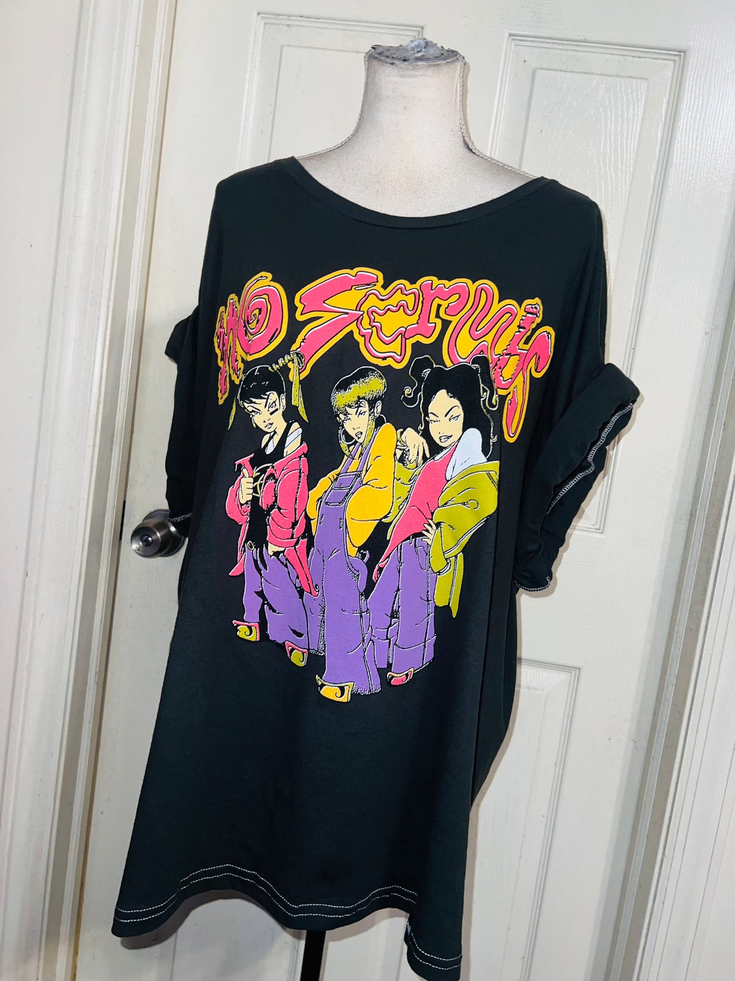 TLC Double Sided Oversized Distressed Tee