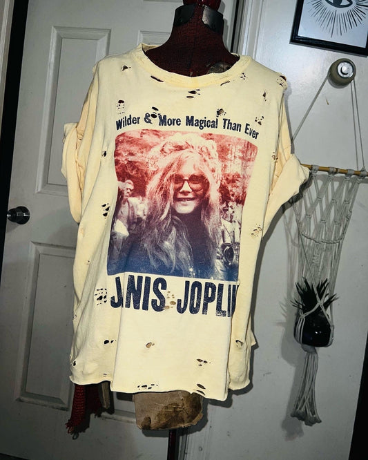 Janis Joplin Oversized Distressed Tee