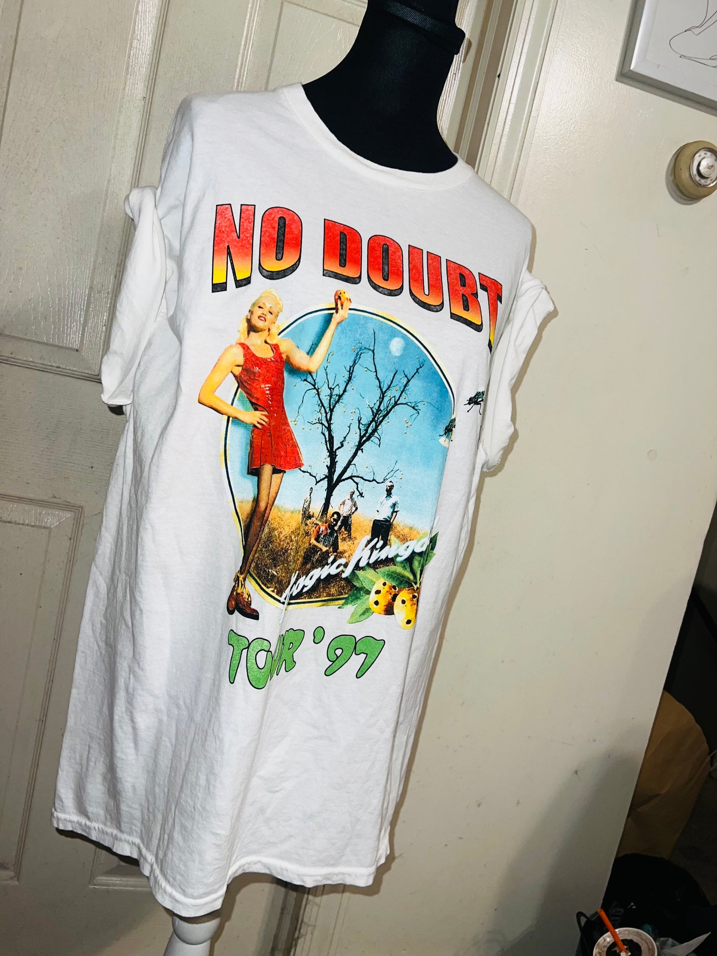 No Doubt Double Sided Oversized Distressed Tee