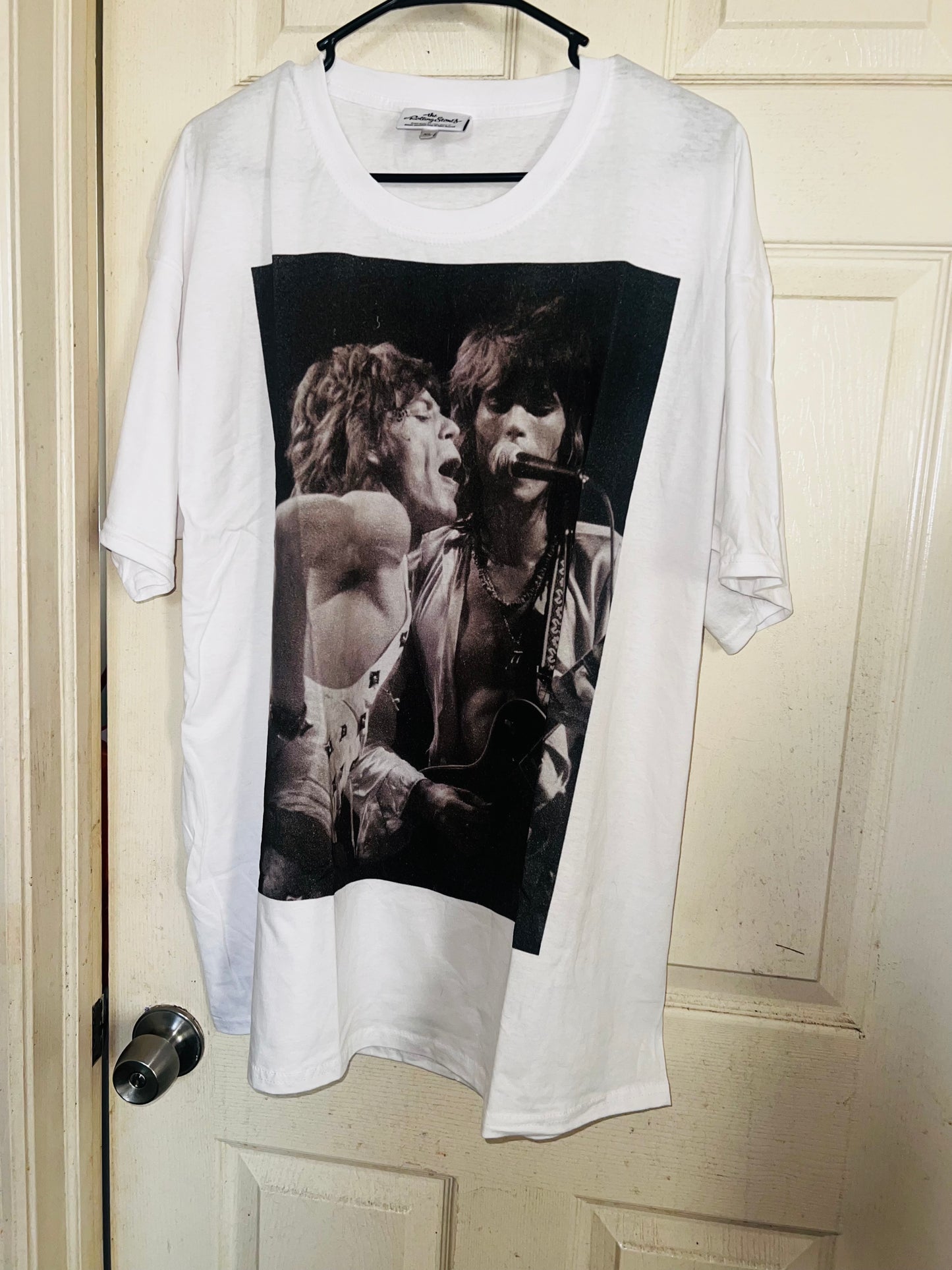 Mick Jagger & Keith Richards Rolling Stones Oversized Distressed Tee