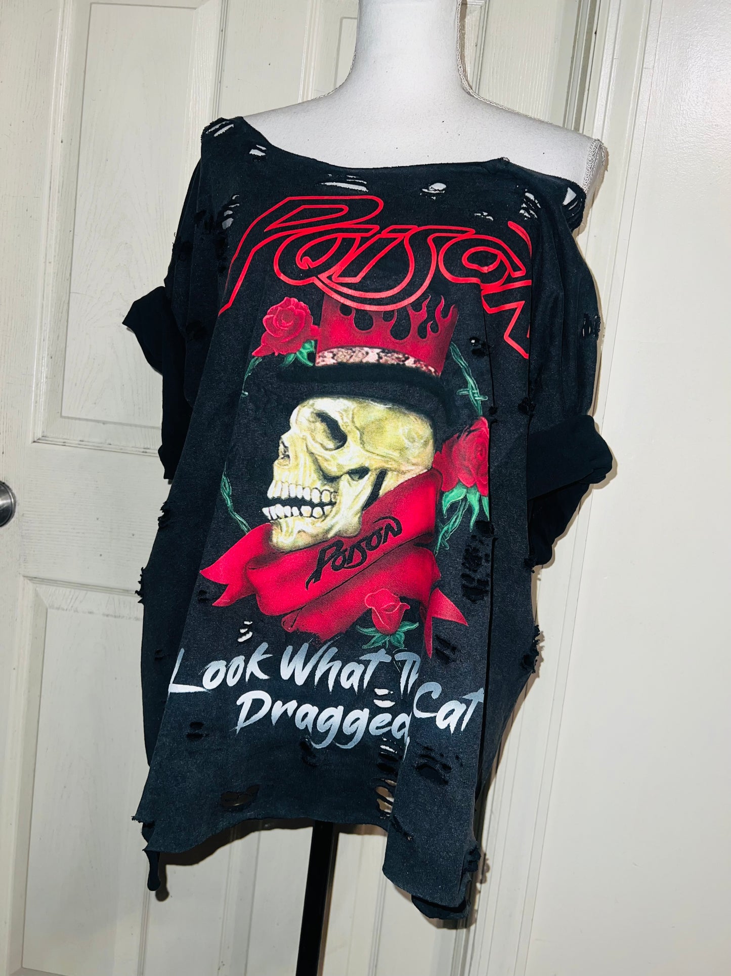 Poison Double Sided Oversized Distressed Tee