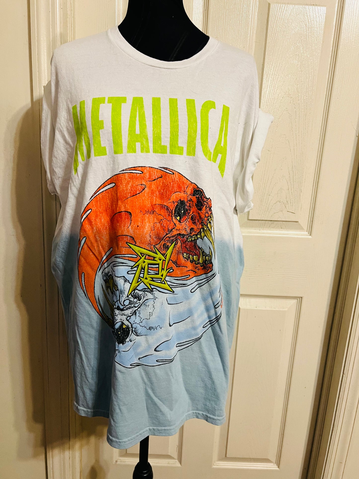 Metallica Tie Die Oversized Distressed Tee