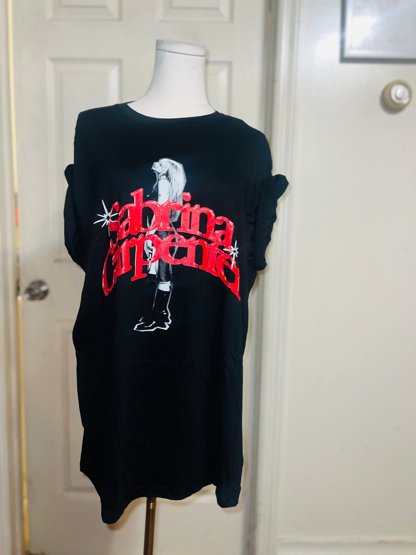 Sabrina Carpenter Oversized Distressed Tee
