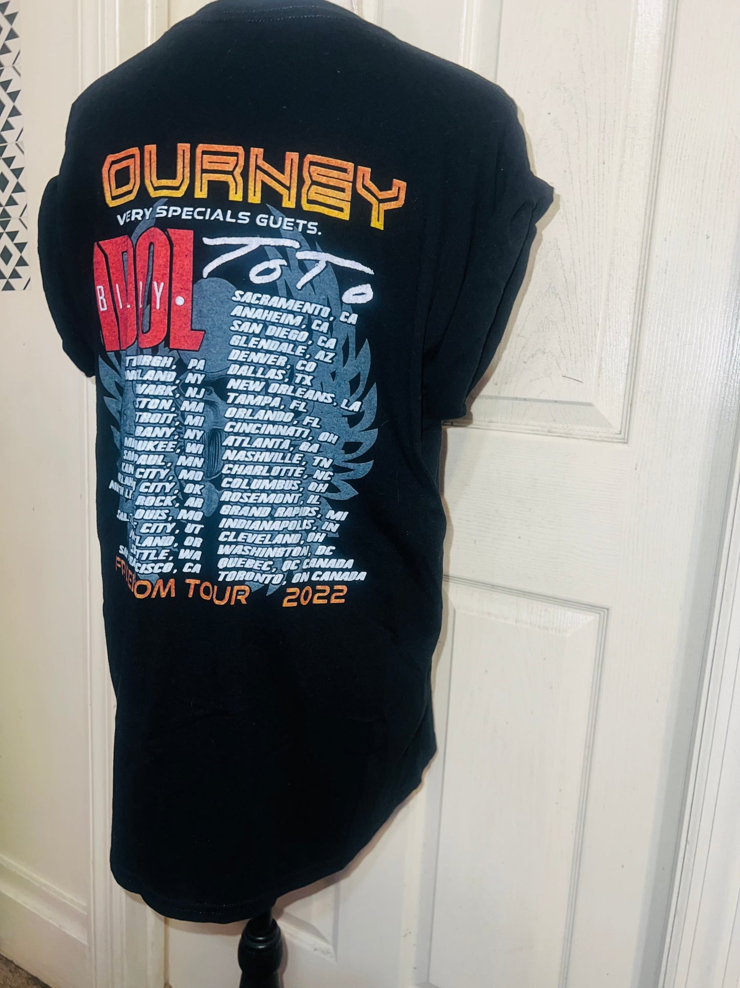 Journey (ft. Toto & Billy Idol) Oversized Distressed Tee