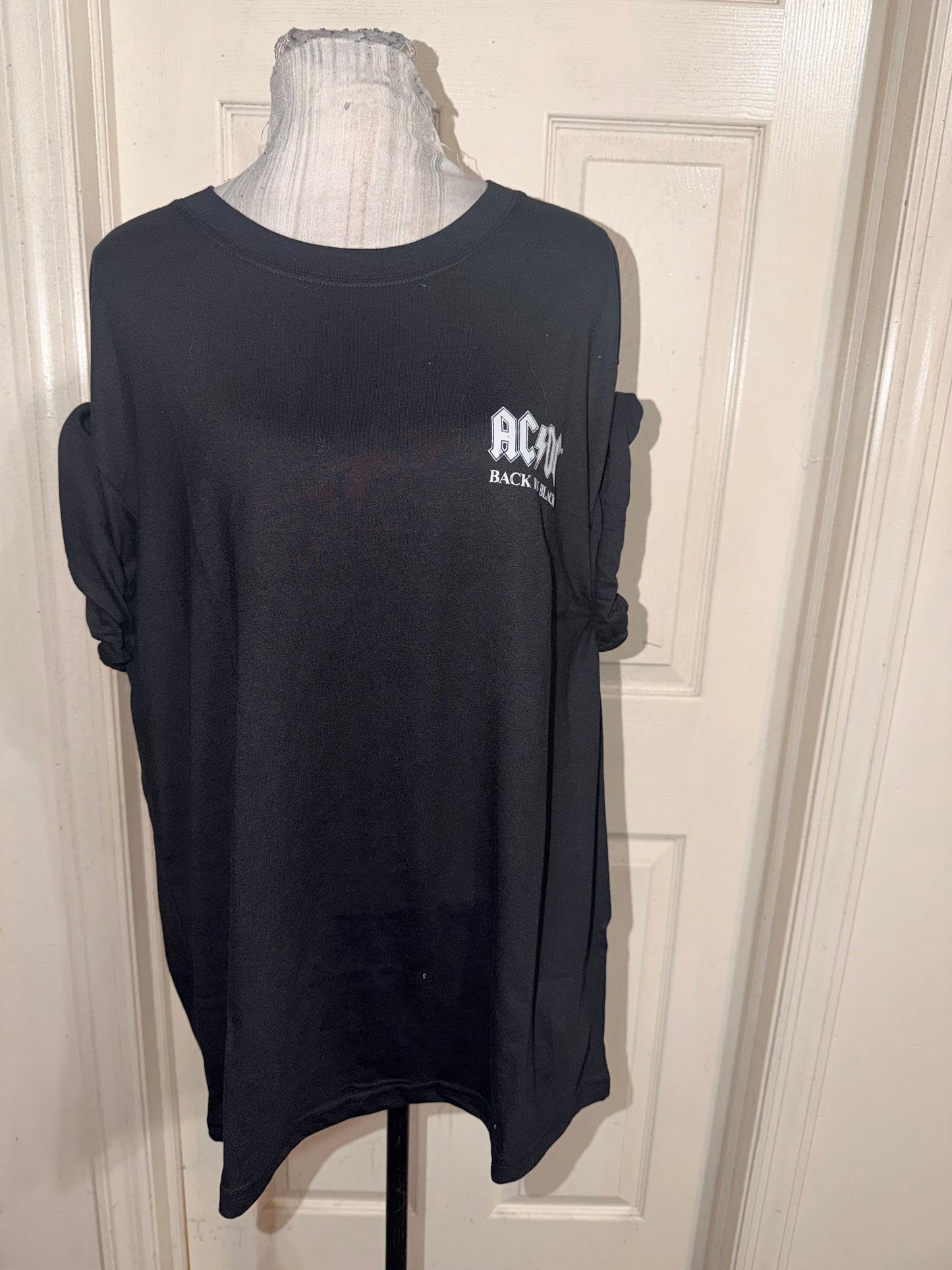 AC/DC Double Sided Oversized Distressed Tee