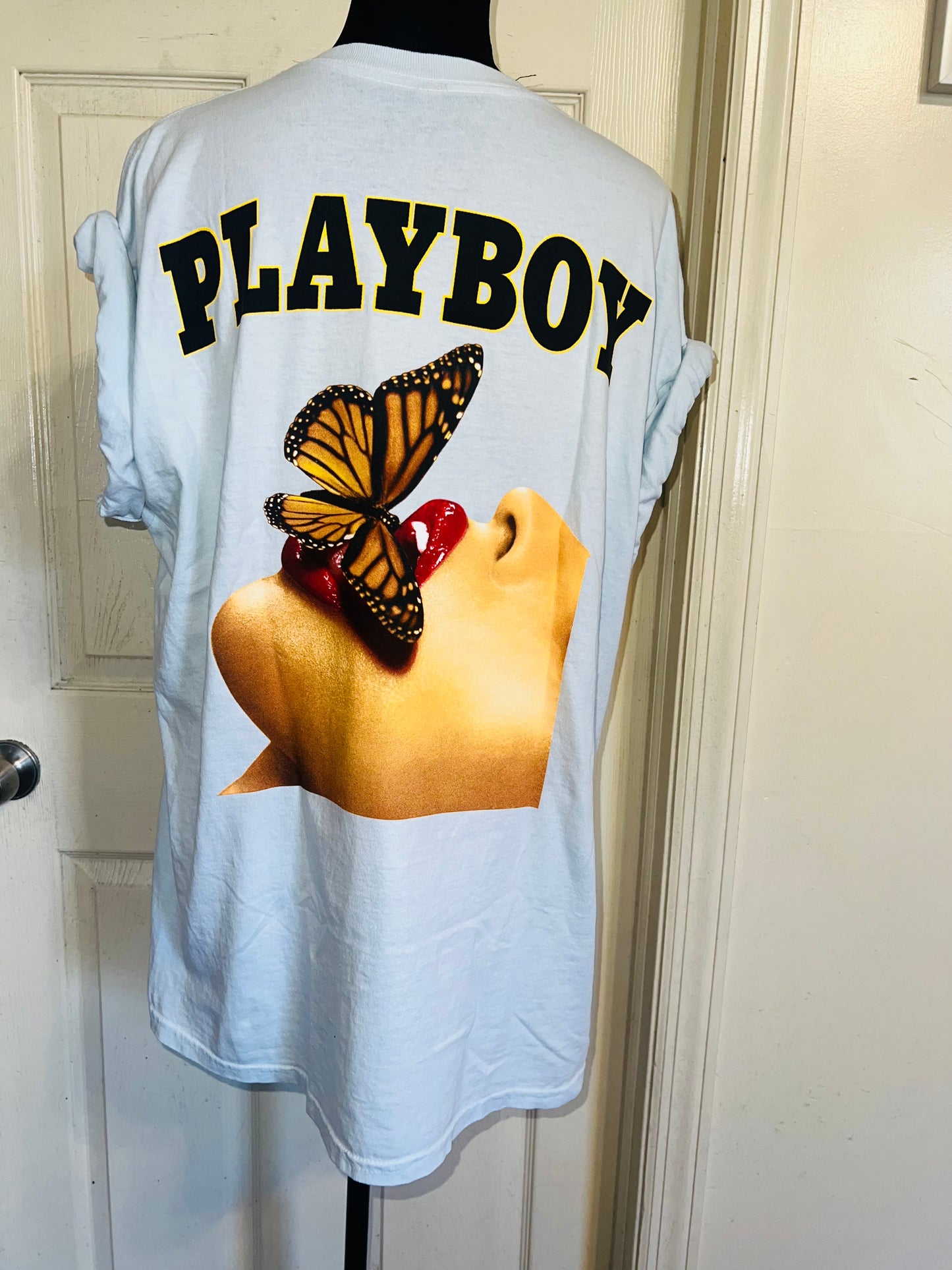 Playboy Double Sided Oversized Distressed Tee
