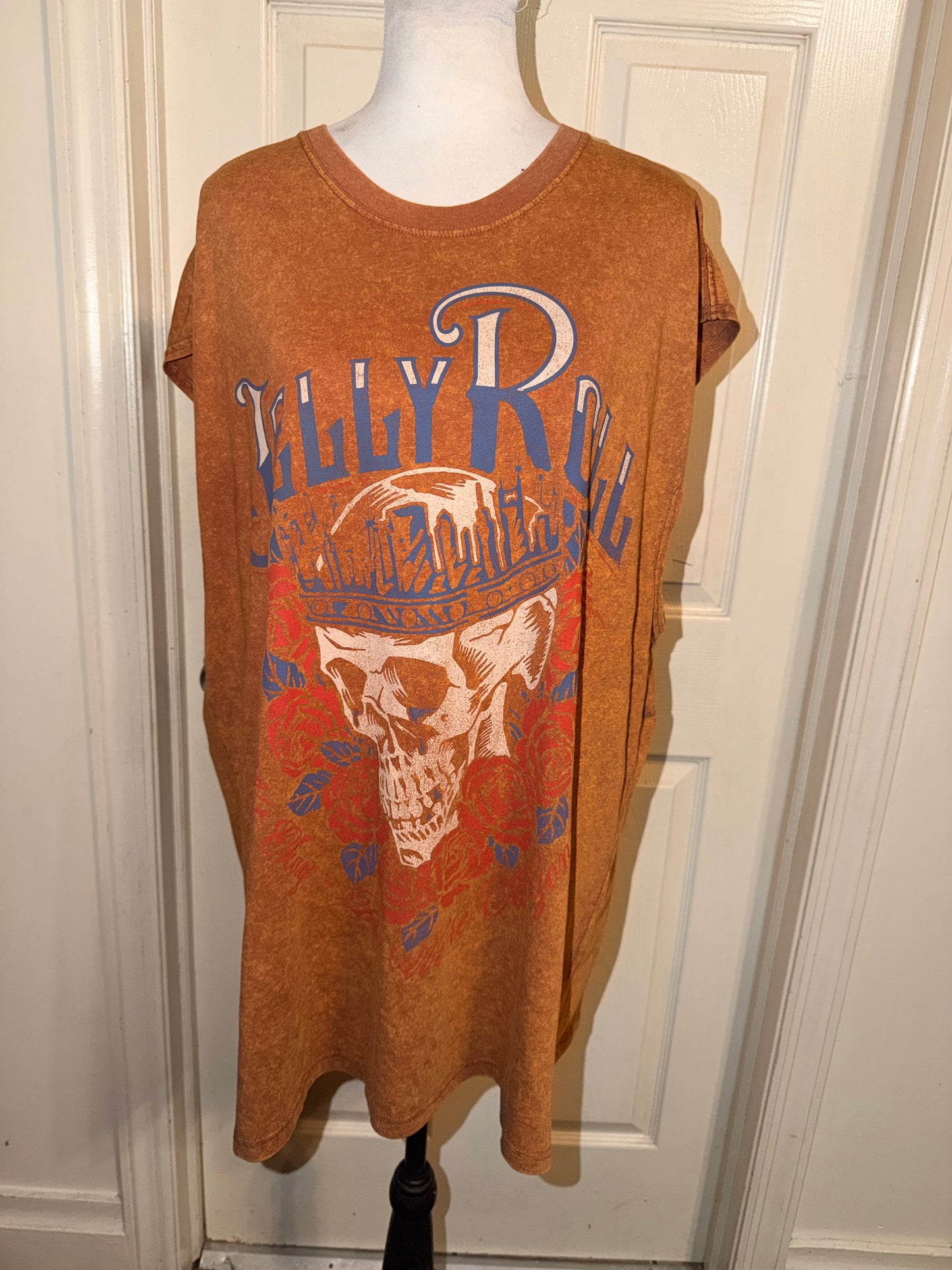 Jelly Roll Double Sided Oversized Distressed Tank