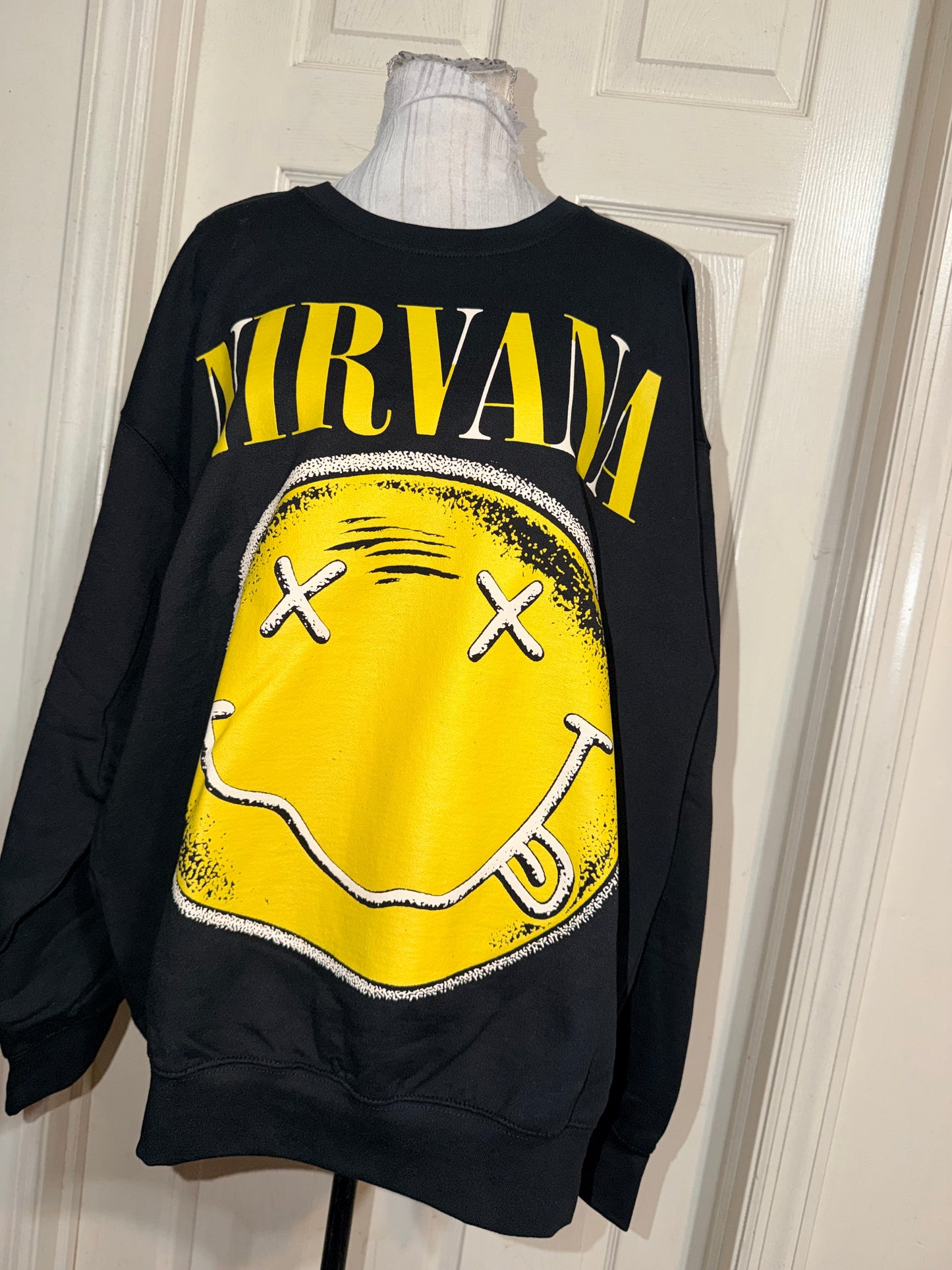 Nirvana Oversized Distressed Sweatshirt