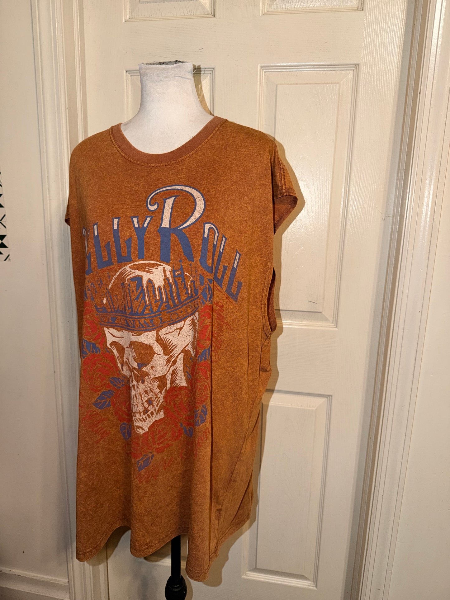 Jelly Roll Double Sided Oversized Distressed Tank