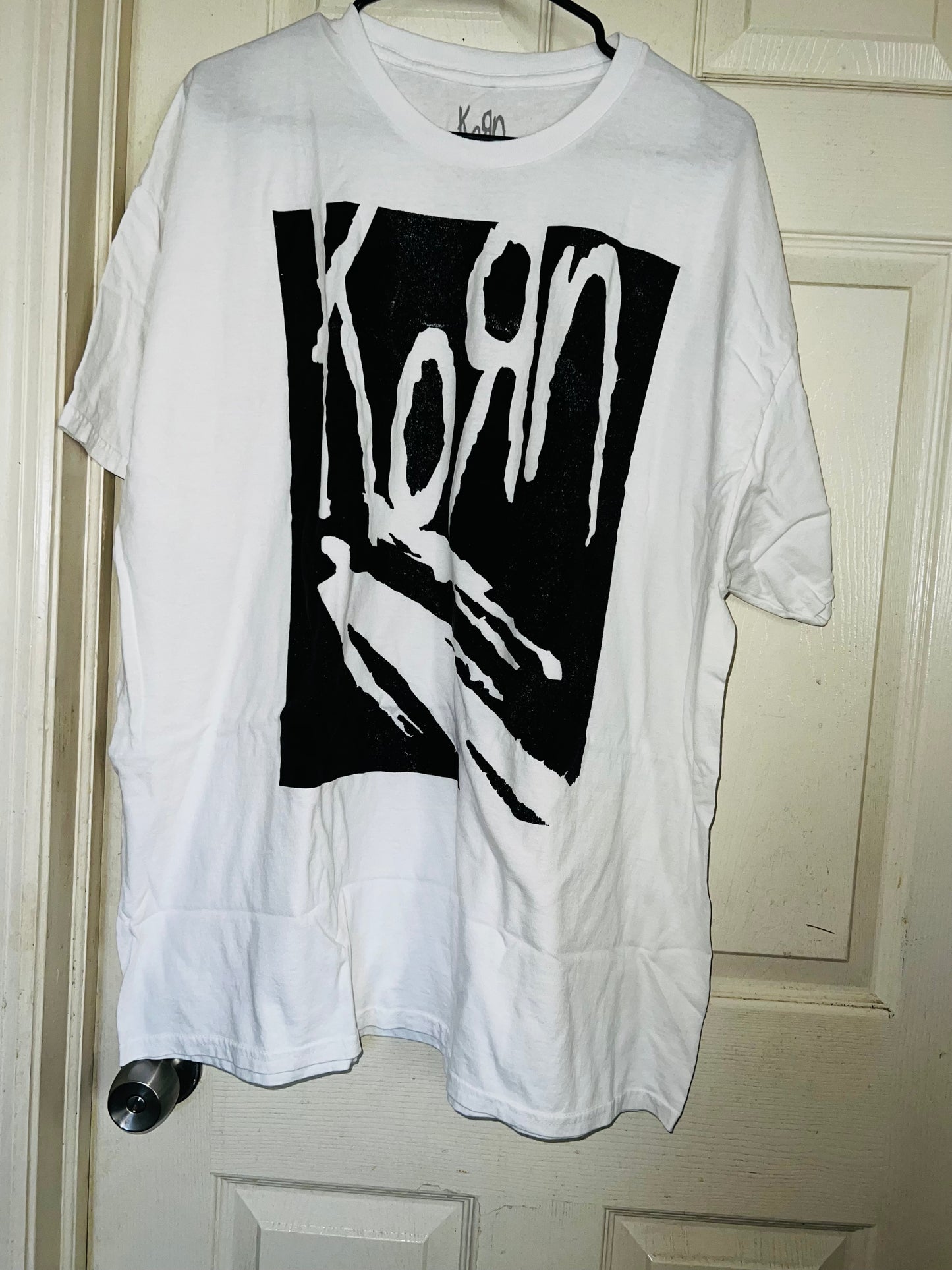 Korn Oversized Distressed T-Shirt