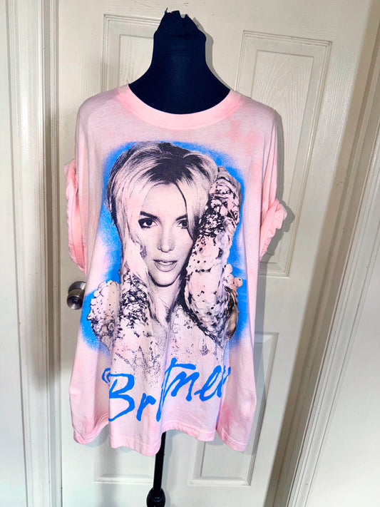 Britney Spears Oversized Distressed Tee