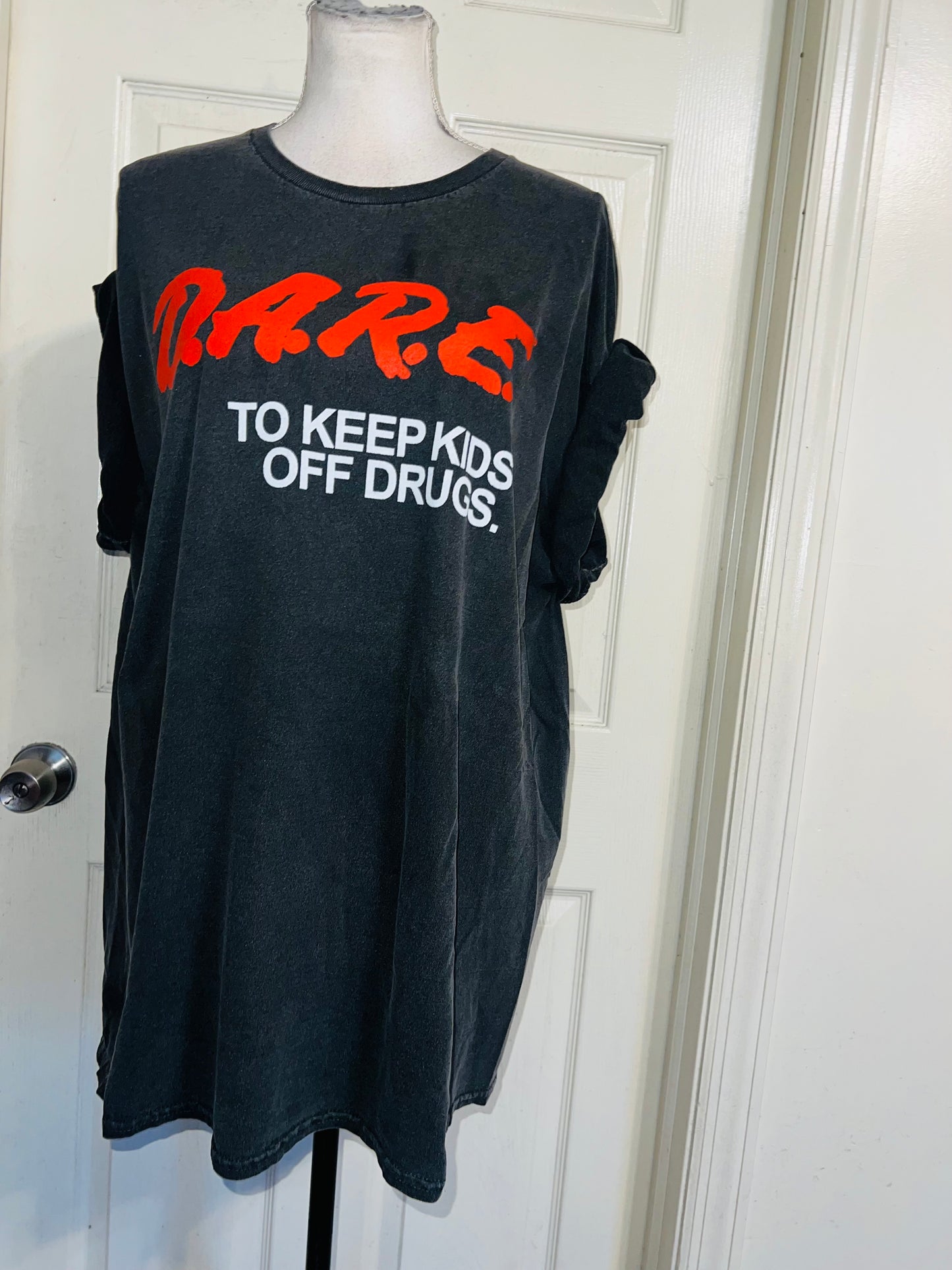D.A.R.E. Oversized Distressed Tee