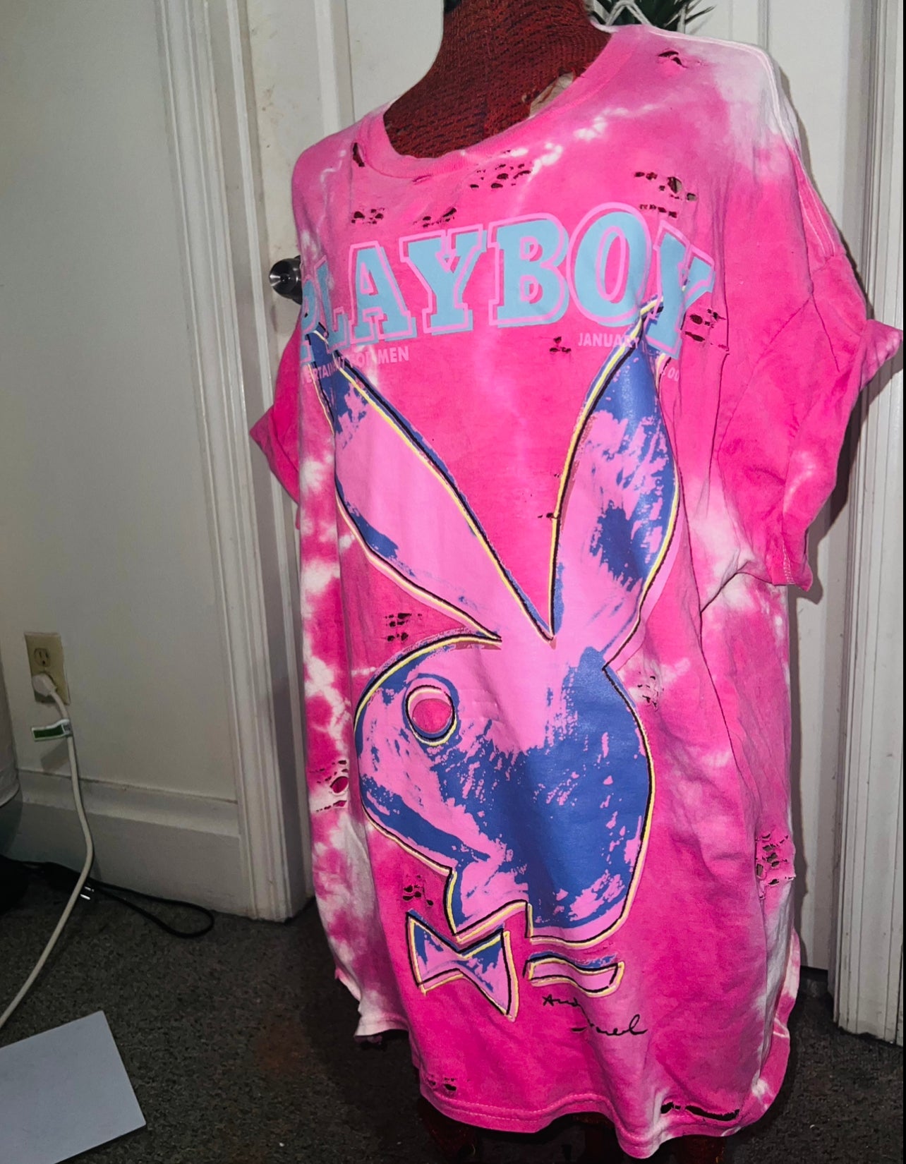 Playboy Andy Warhol Tie Dye Oversized Tee
