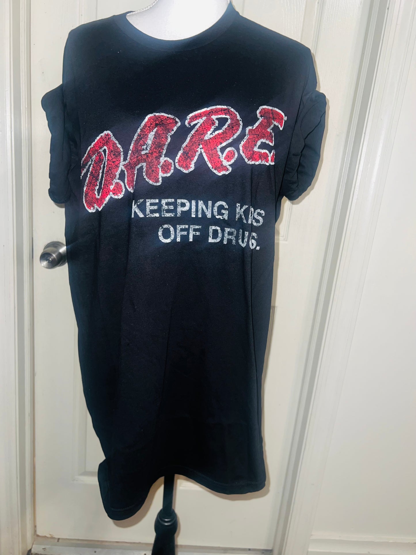 D.A.R.E. Oversized Distressed Tee