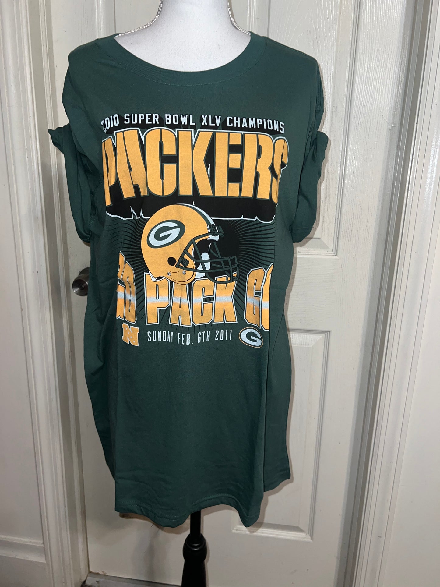 Green Bay Packers Oversized Distressed Tee