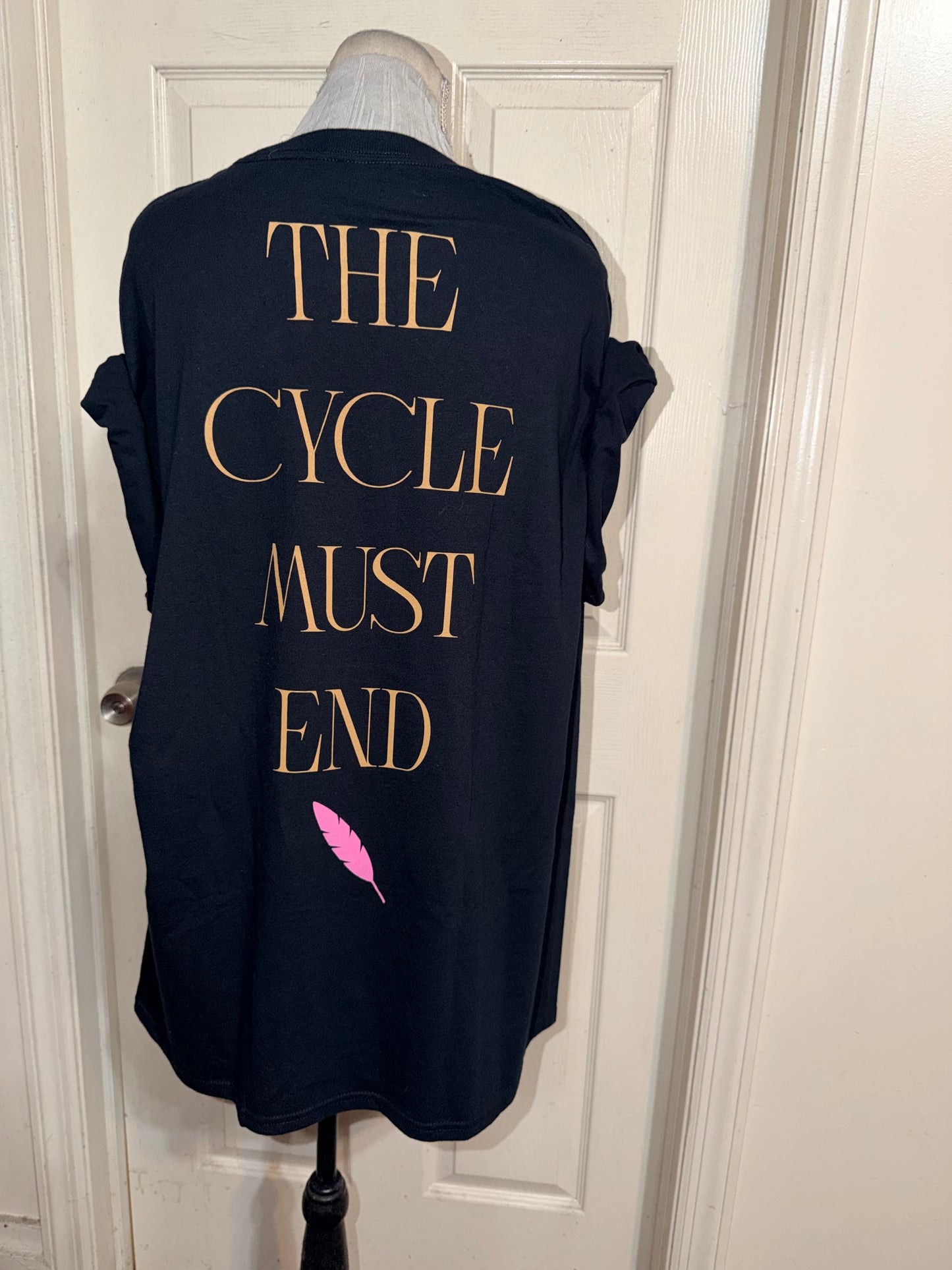 Sleep Token Double Sided Oversized Distressed Tee