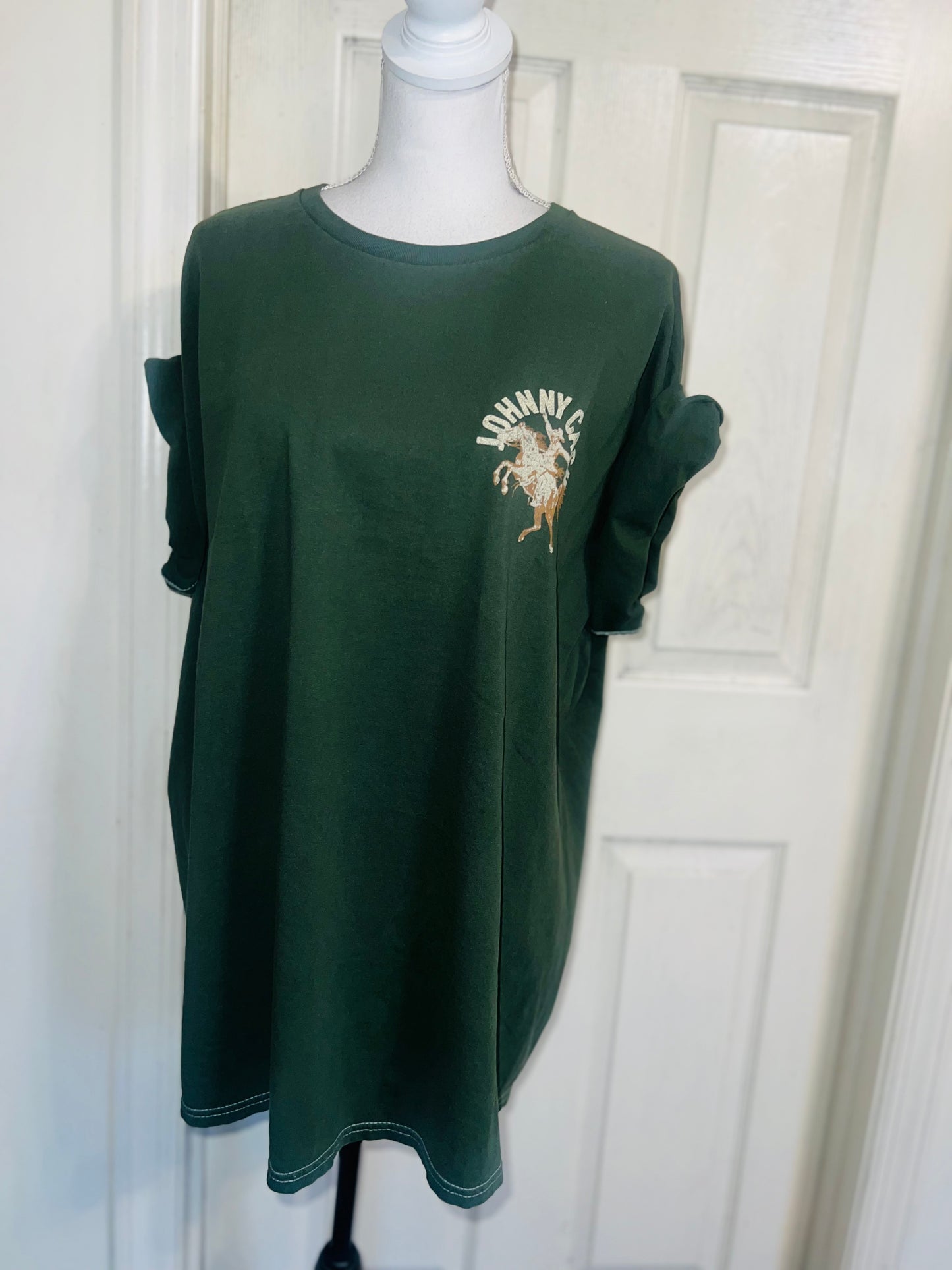 Johnny Cash Double Sided Oversized Diatressed Tee