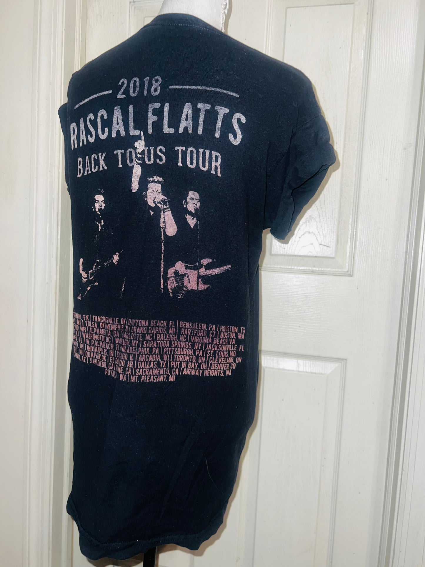 Rascal Flatts Double Sided Oversized Distressed Tee