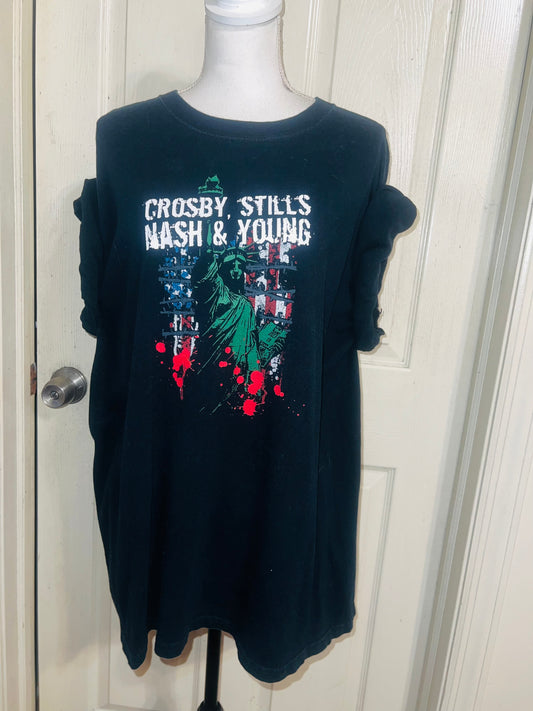 Crosby, Stills, Nash & Young Double Sided Vintage Tee