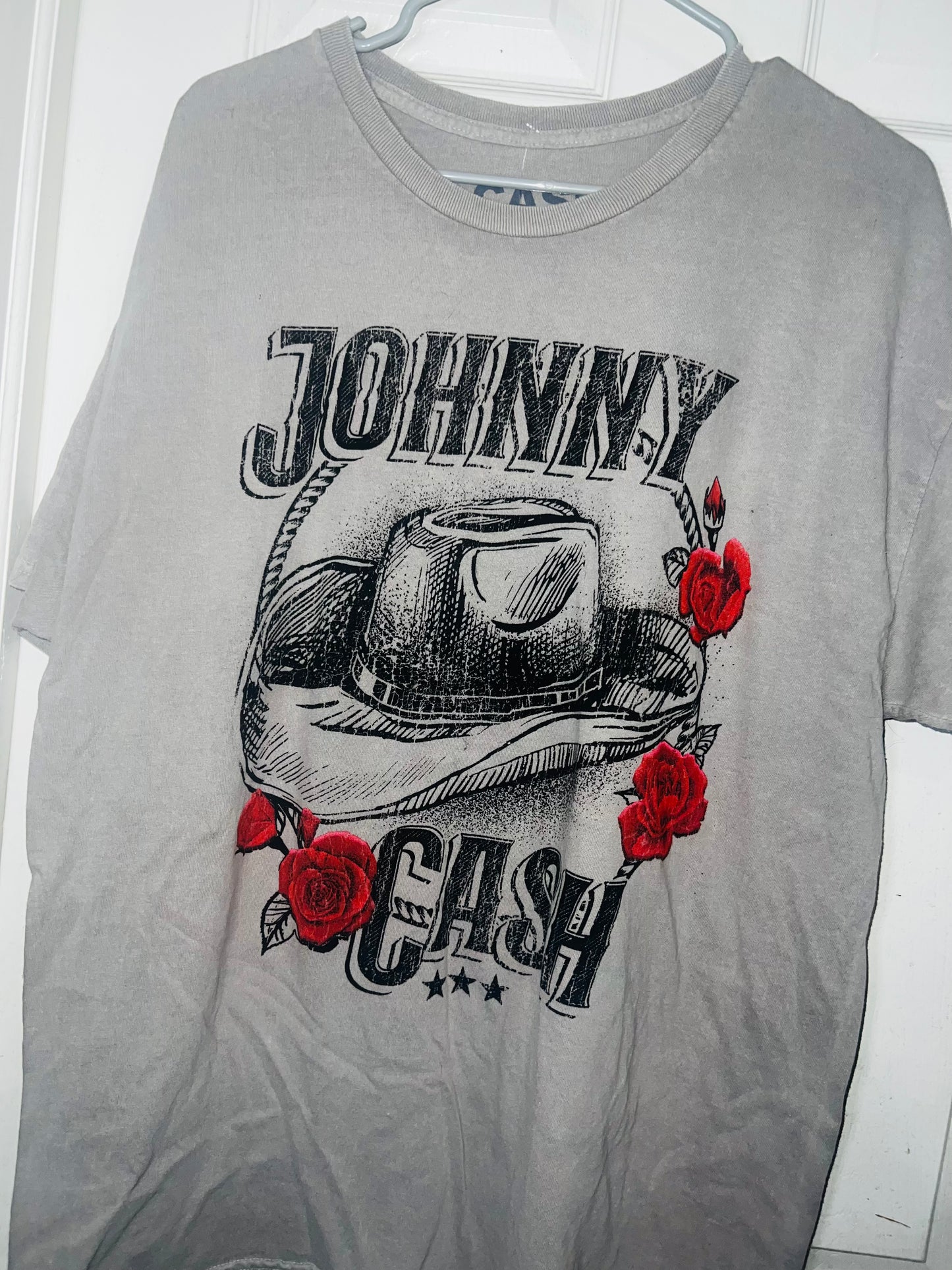 Johnny Cash Oversized Distressed Tee