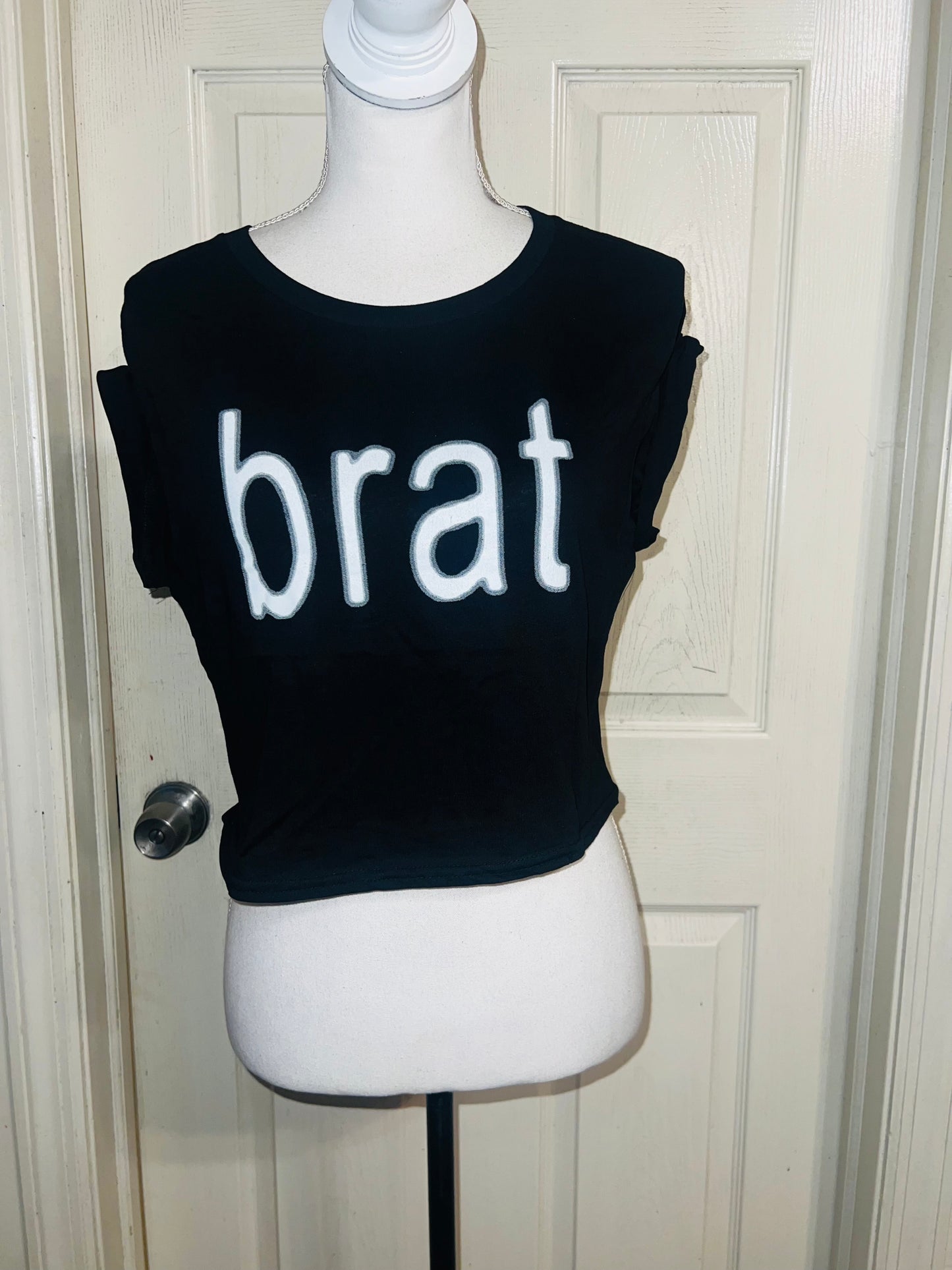 Charli XCX Brat Distressed Baby Tee