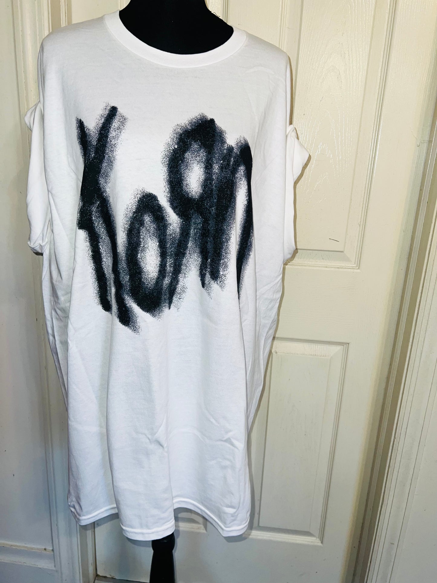 Korn Double Sided Oversized Distressed Tee