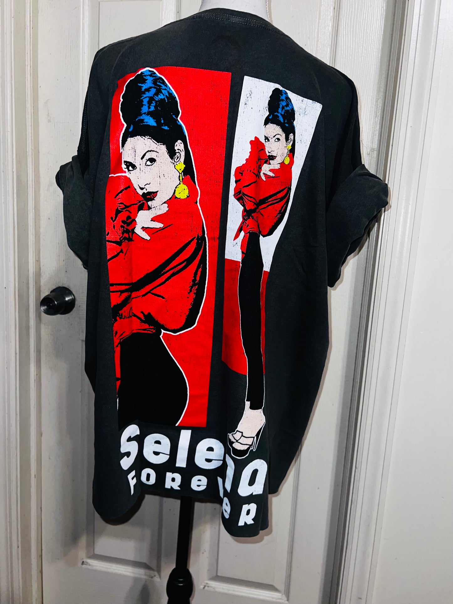Selena Double Sided Oversized Distressed Tee