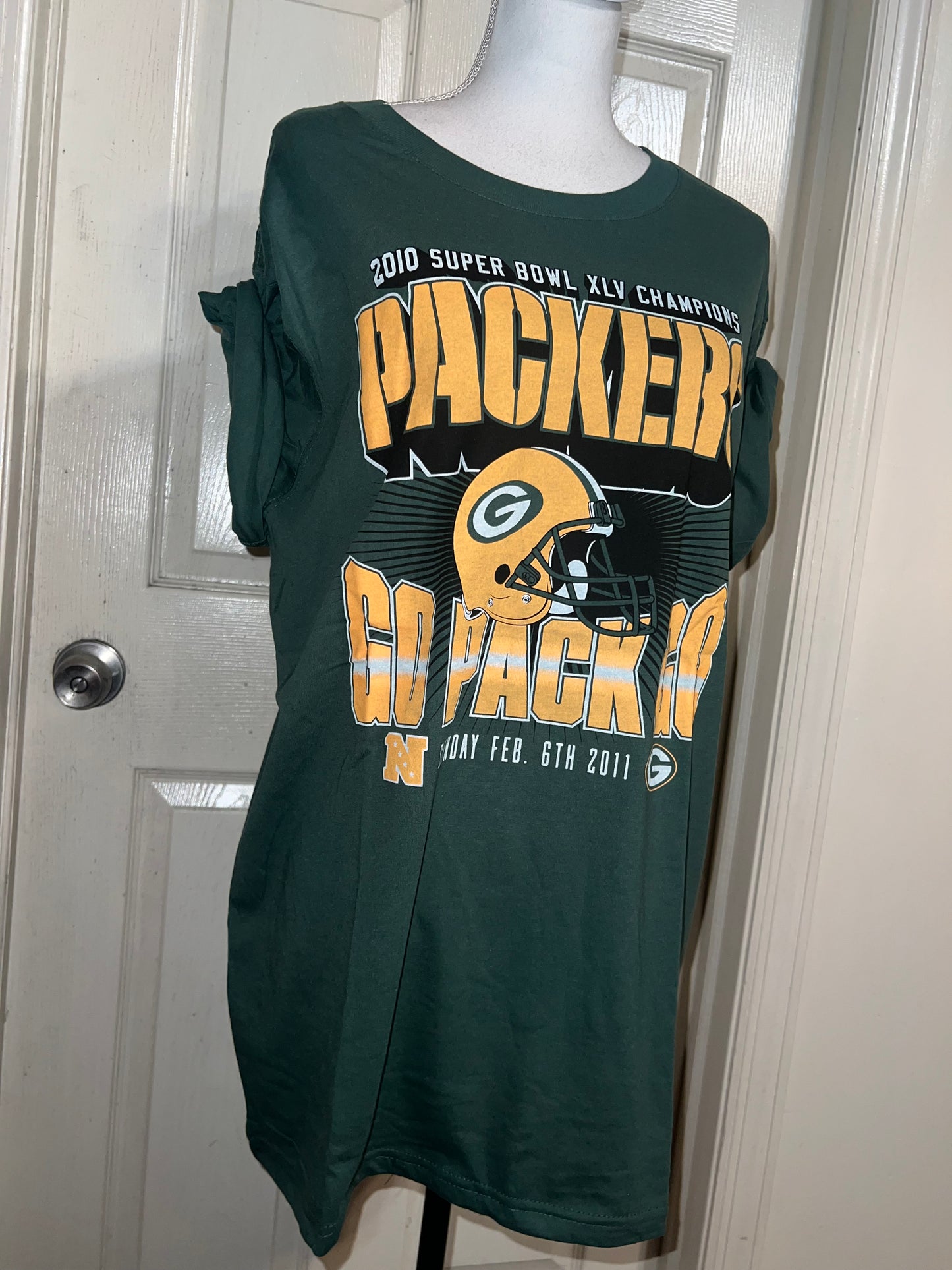 Green Bay Packers Oversized Distressed Tee