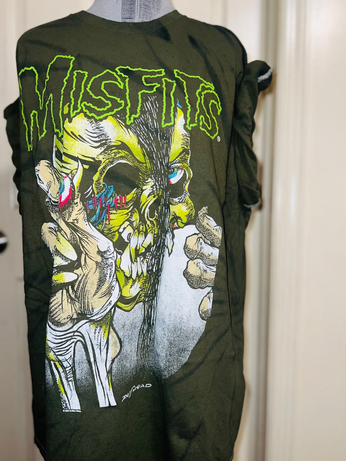 The Misfits Tie Dye Oversized Distressed Tee