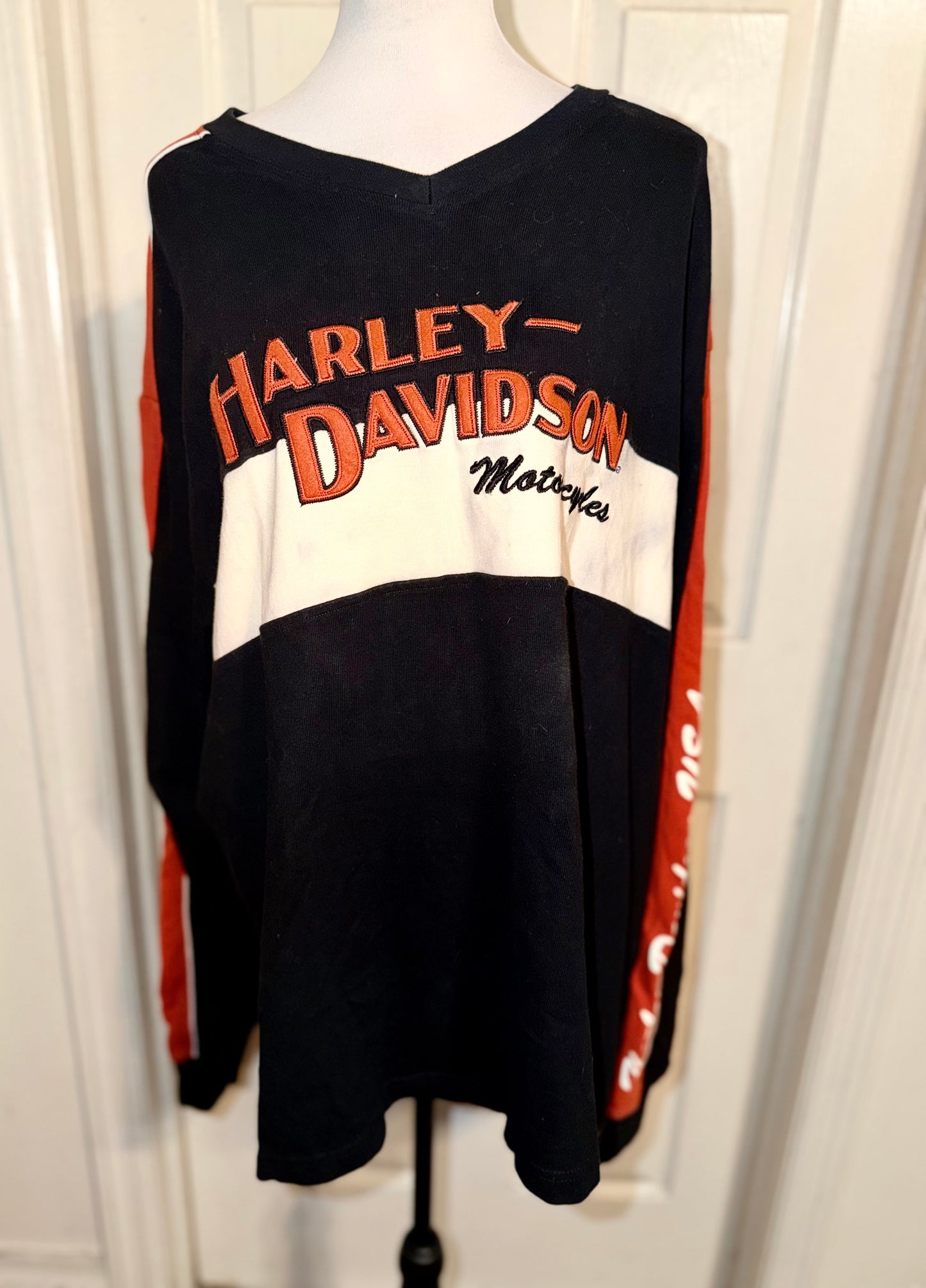 Harley Davidson Double Sided Oversized Distressed Vintage Jersey Sweatshirt