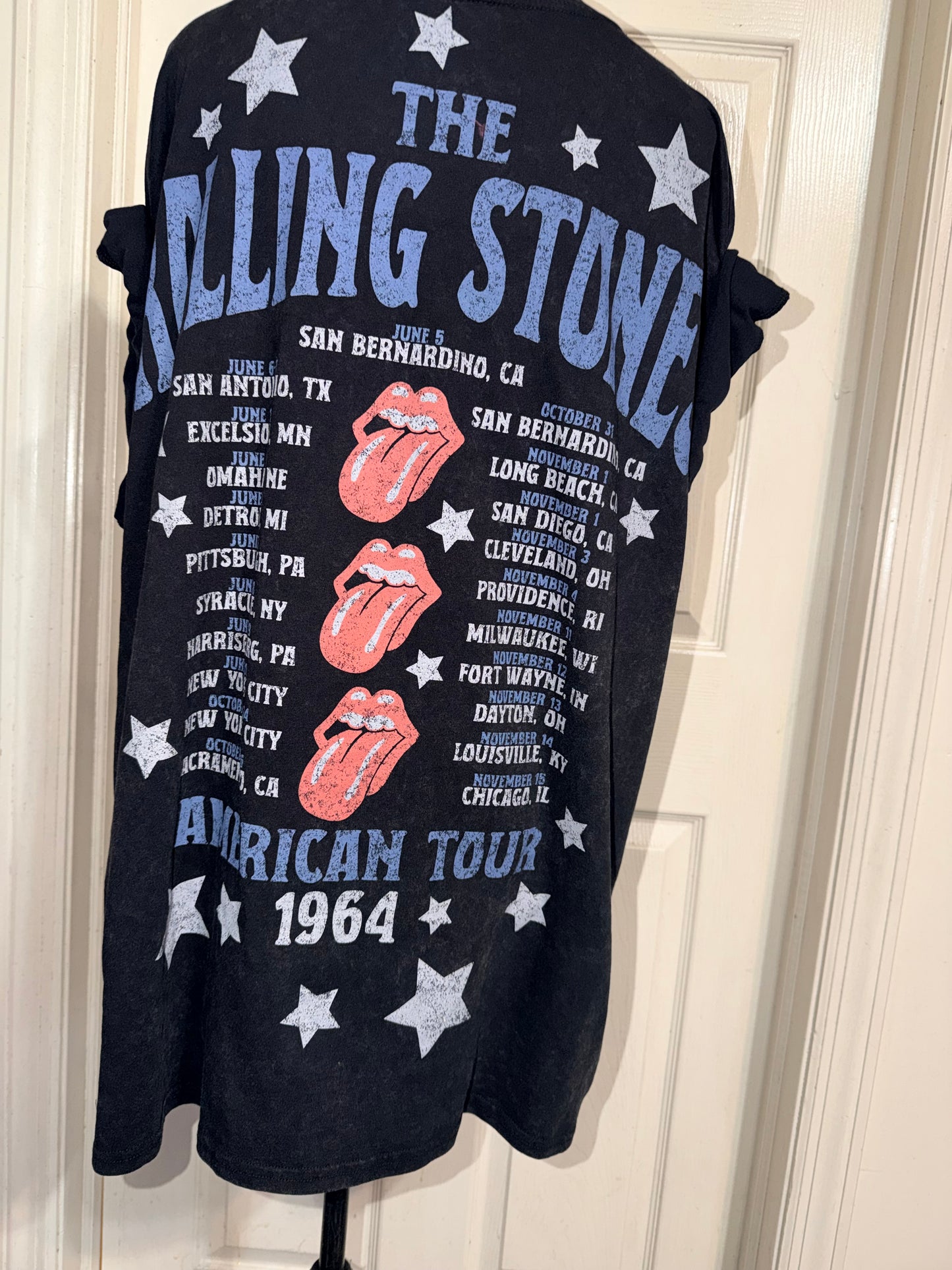 The Rolling Stones Double Sided Oversized Distressed Tee