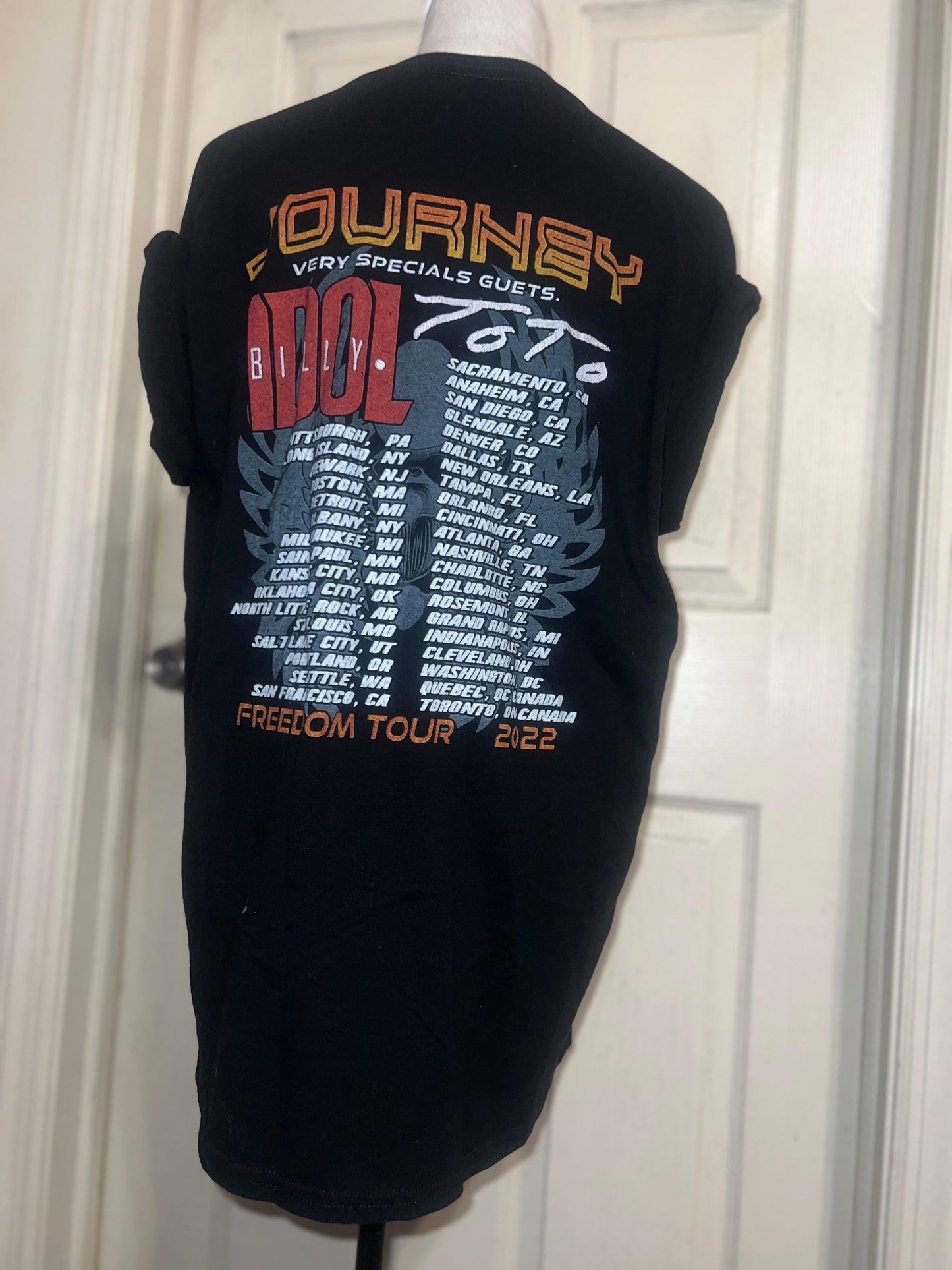 Journey (ft. Toto & Billy Idol) Oversized Distressed Tee