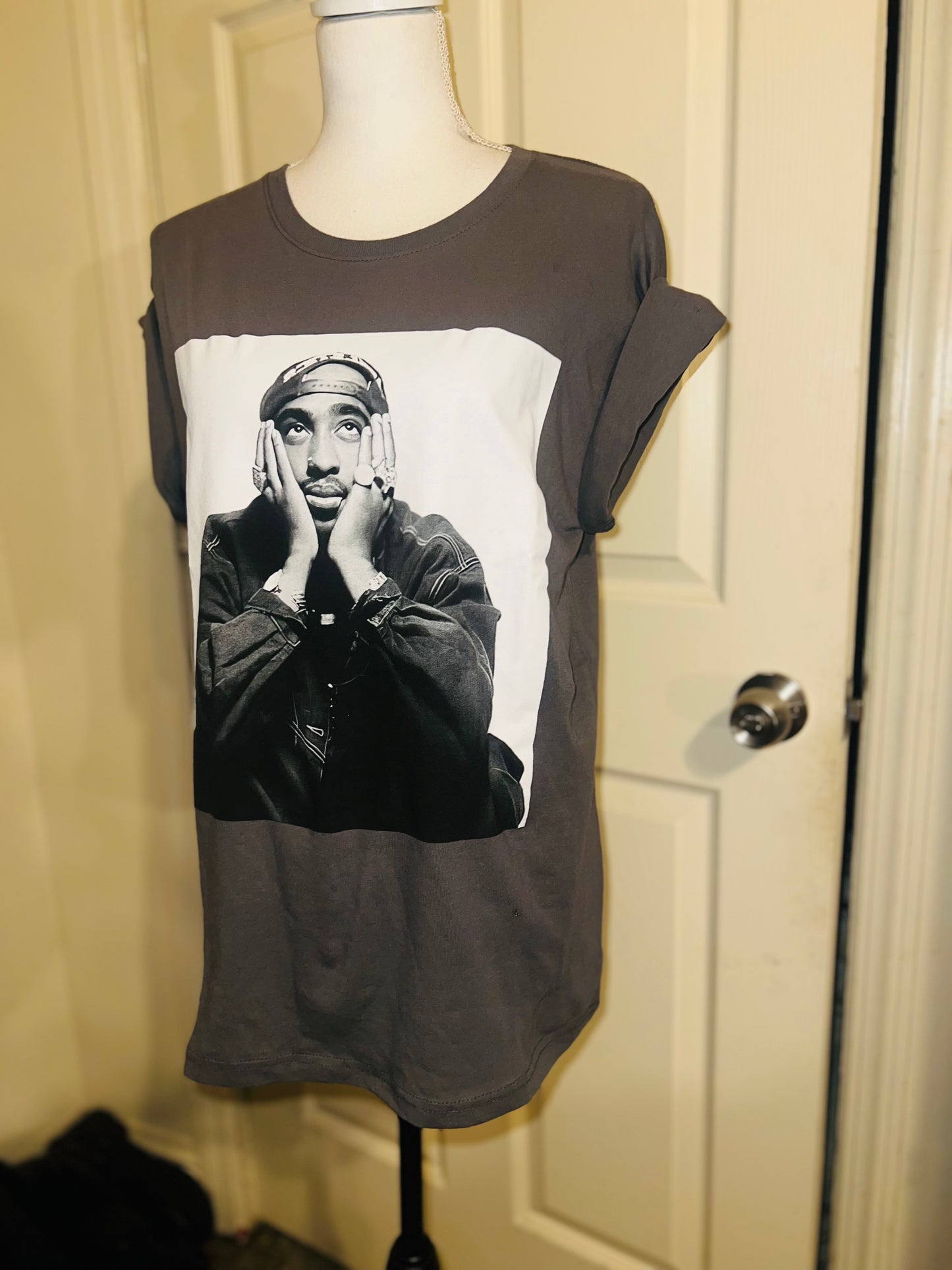 Tupac Oversized Distressed Tee