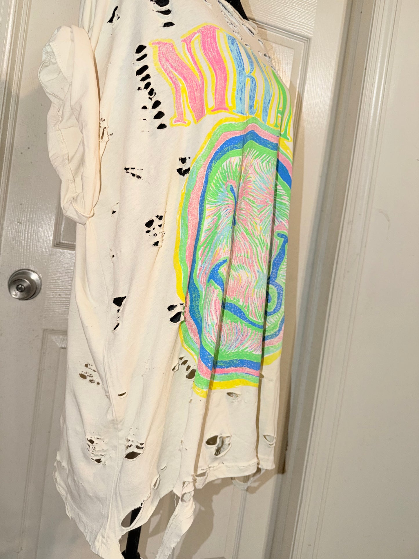 Nirvana Oversized Distressed Tee