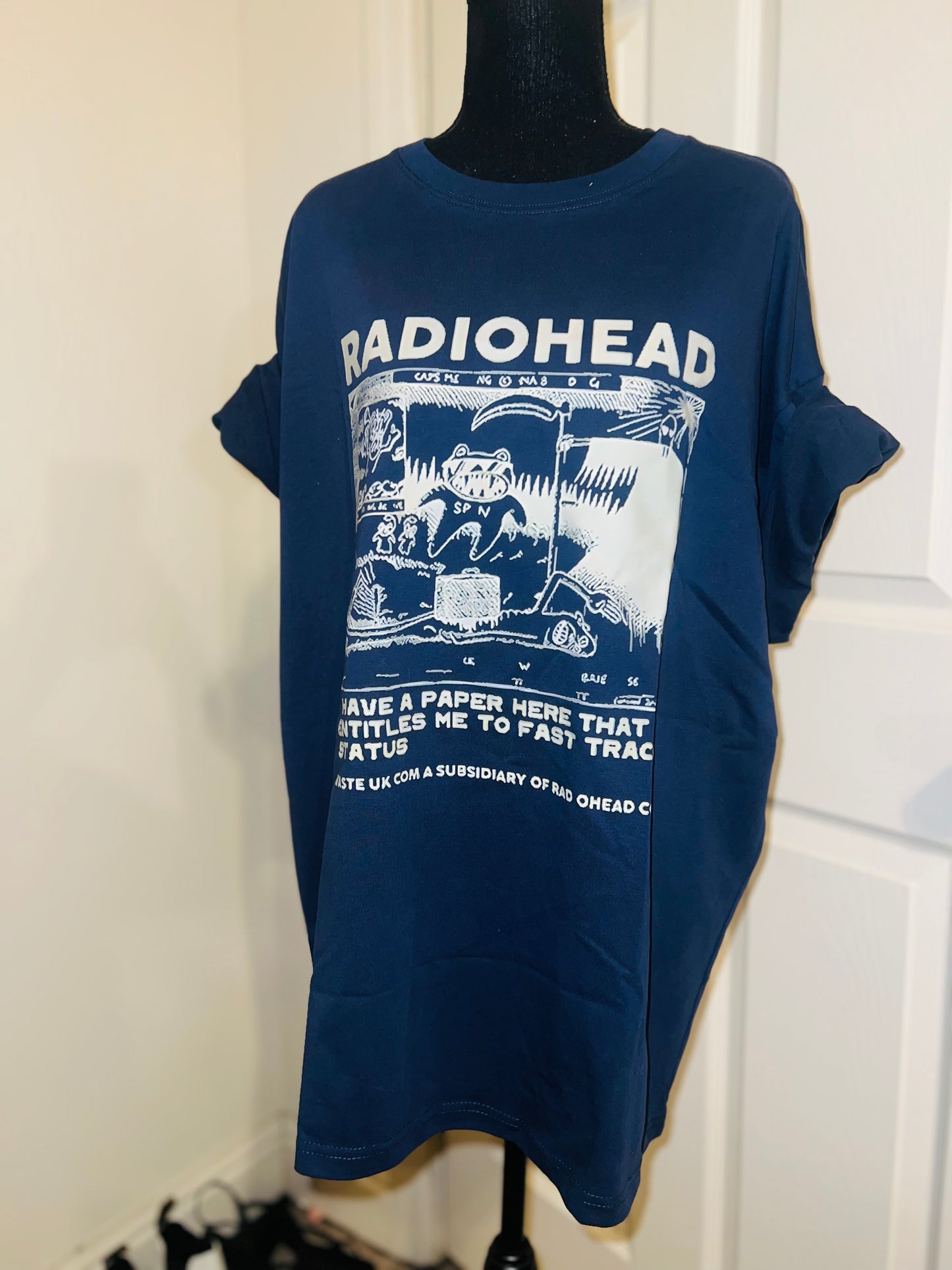 Radiohead Oversized Distressed Tee