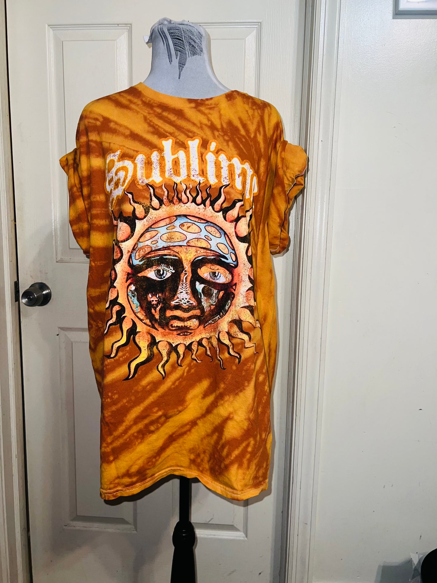 Sublime Tie Dyed Oversized Distressed Tee